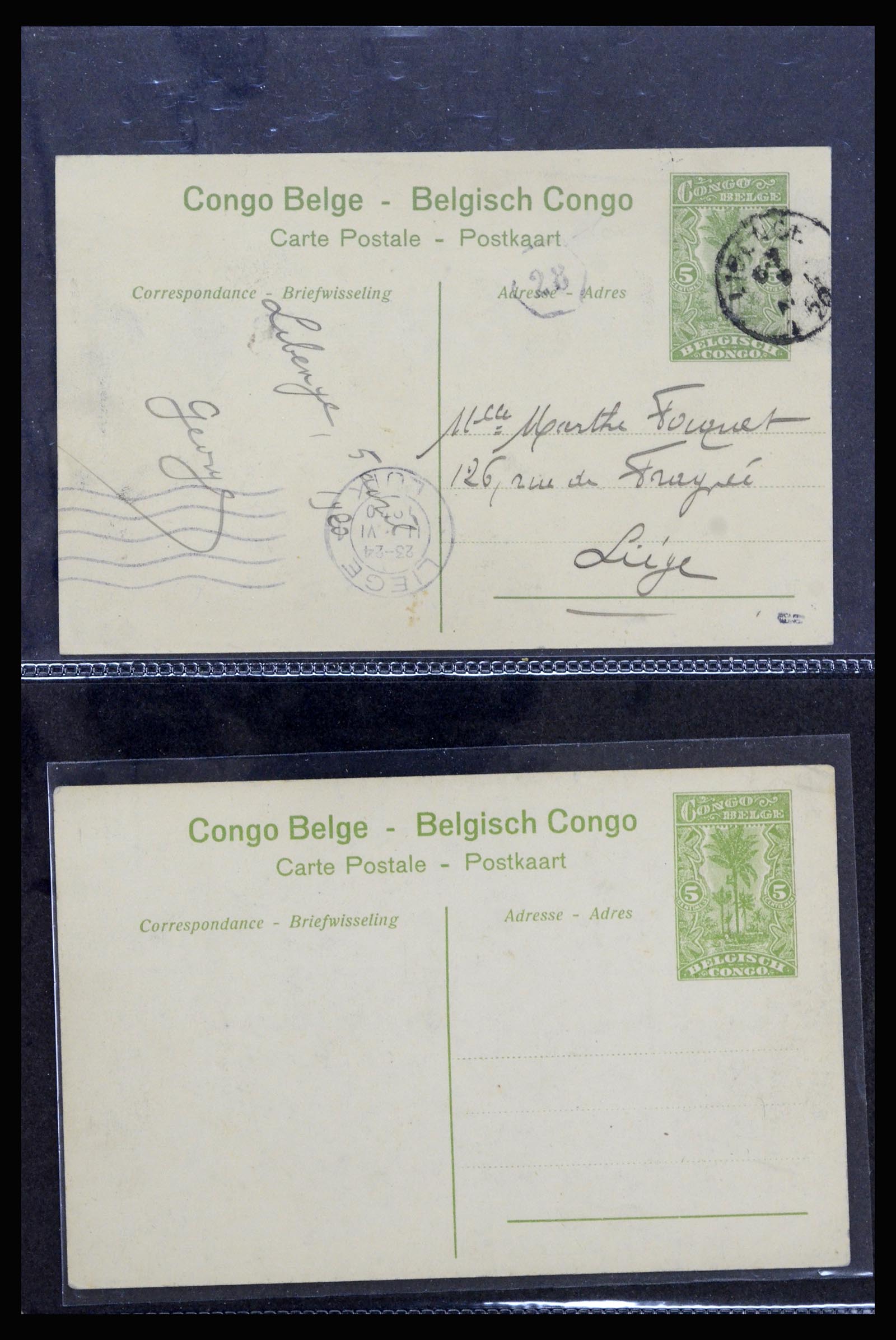 37171 007 - Postzegelverzameling 37171 Belgisch Congo brieven 1886-1955.