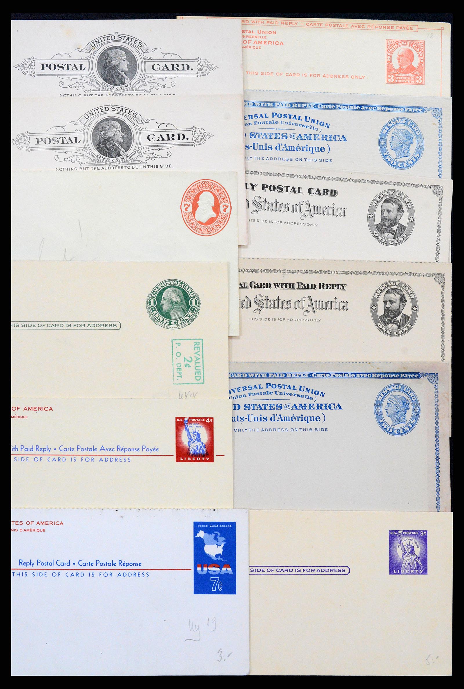 37172 001 - Postzegelverzameling 37172 USA postwaardestukken 1872-1960.