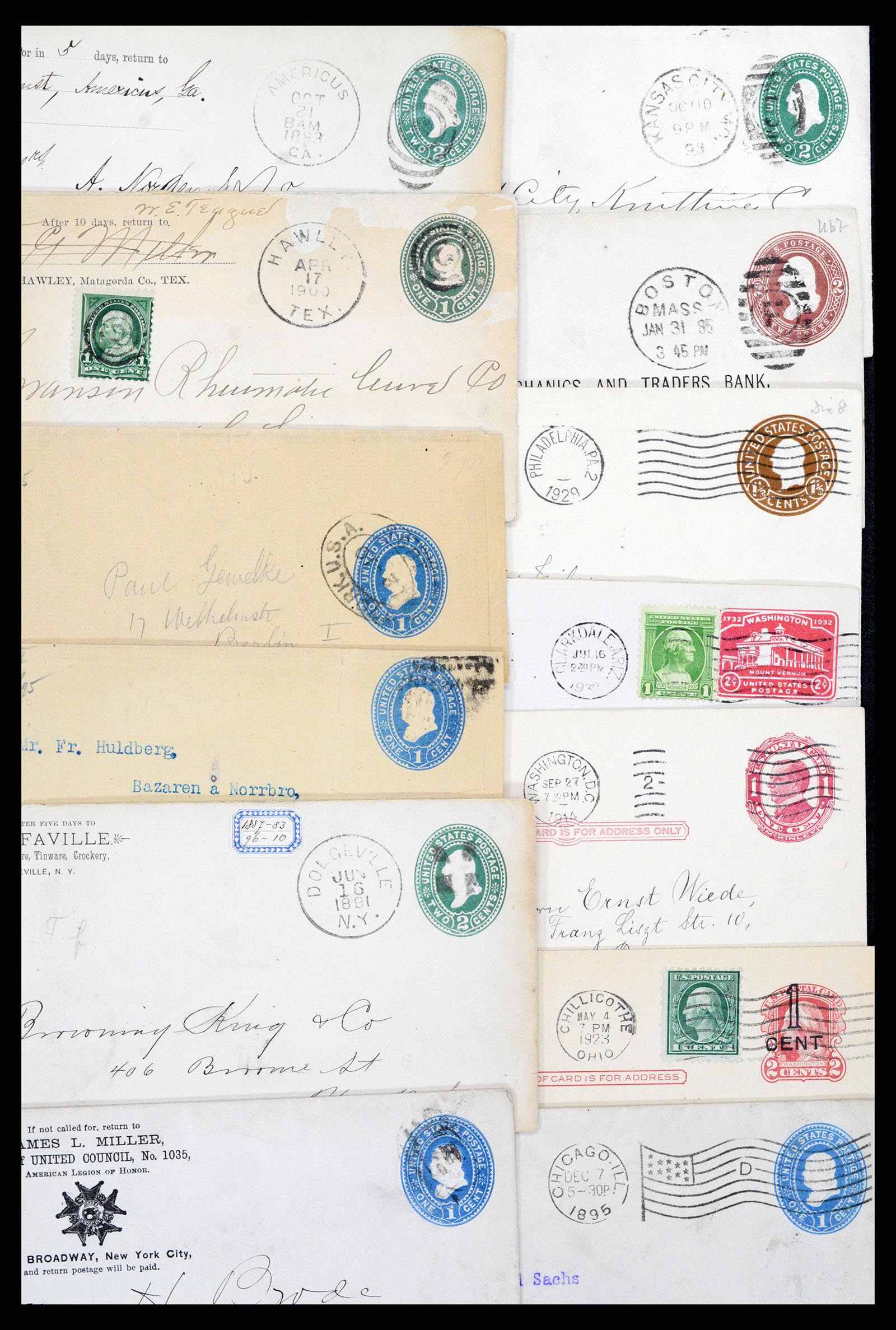 37172 010 - Postzegelverzameling 37172 USA postwaardestukken 1872-1960.