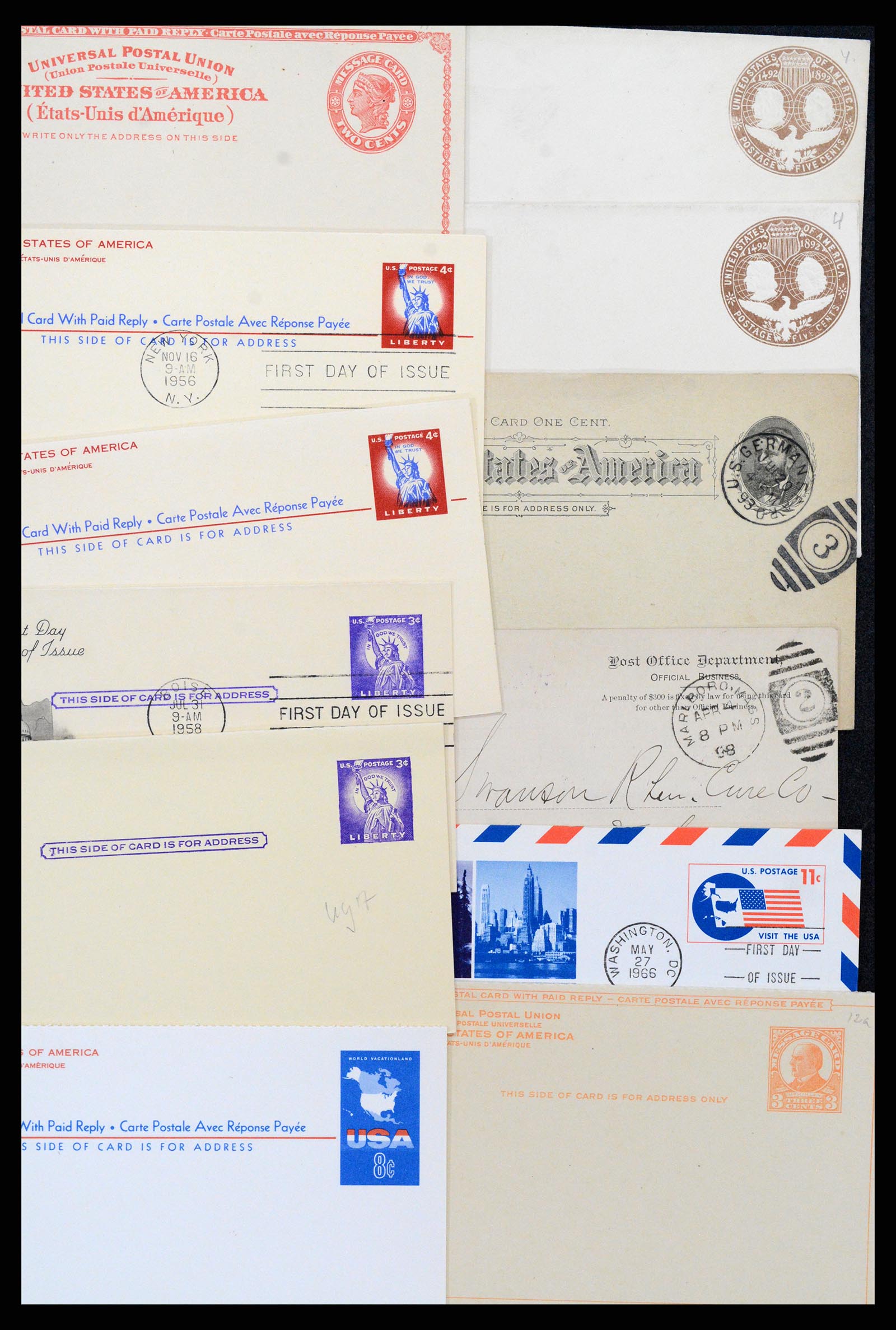 37172 013 - Postzegelverzameling 37172 USA postwaardestukken 1872-1960.