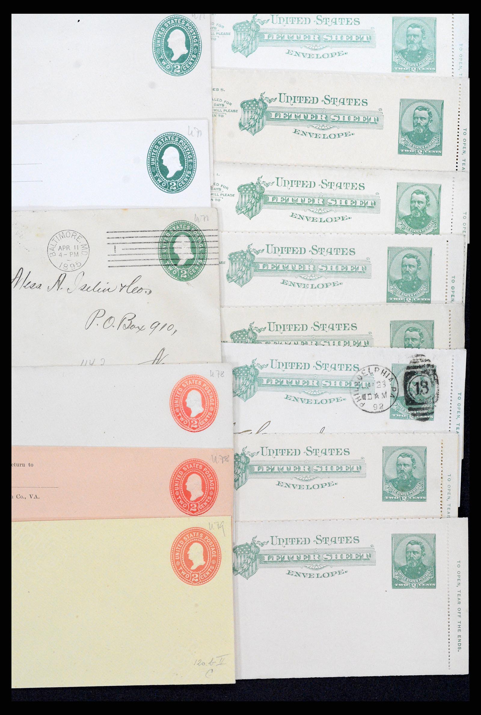 37172 016 - Postzegelverzameling 37172 USA postwaardestukken 1872-1960.