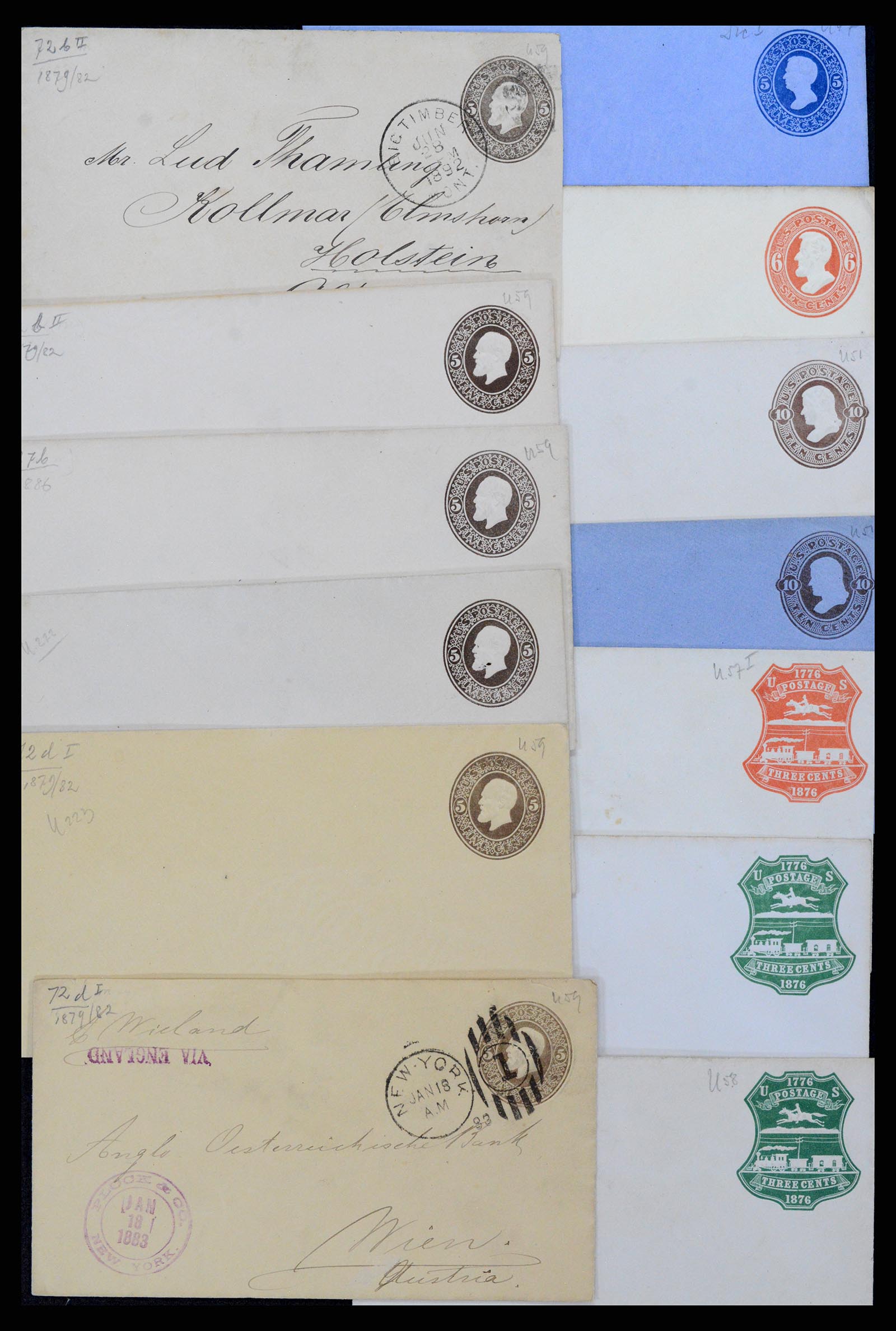 37172 020 - Postzegelverzameling 37172 USA postwaardestukken 1872-1960.