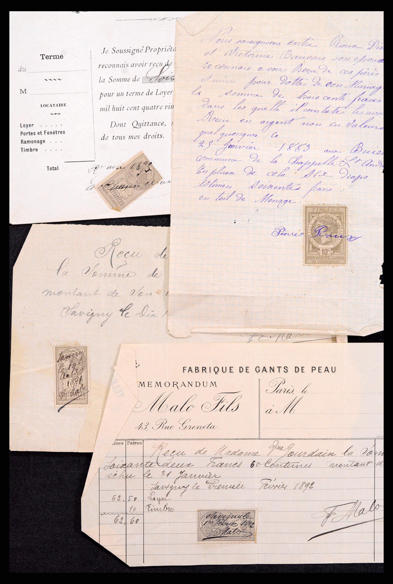 37173 002 - Postzegelverzameling 37173 Frankrijk fiscaal 1800-1960.
