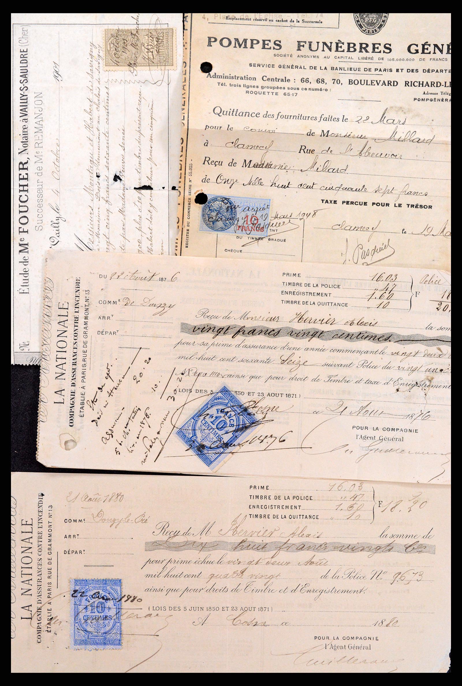 37173 003 - Postzegelverzameling 37173 Frankrijk fiscaal 1800-1960.