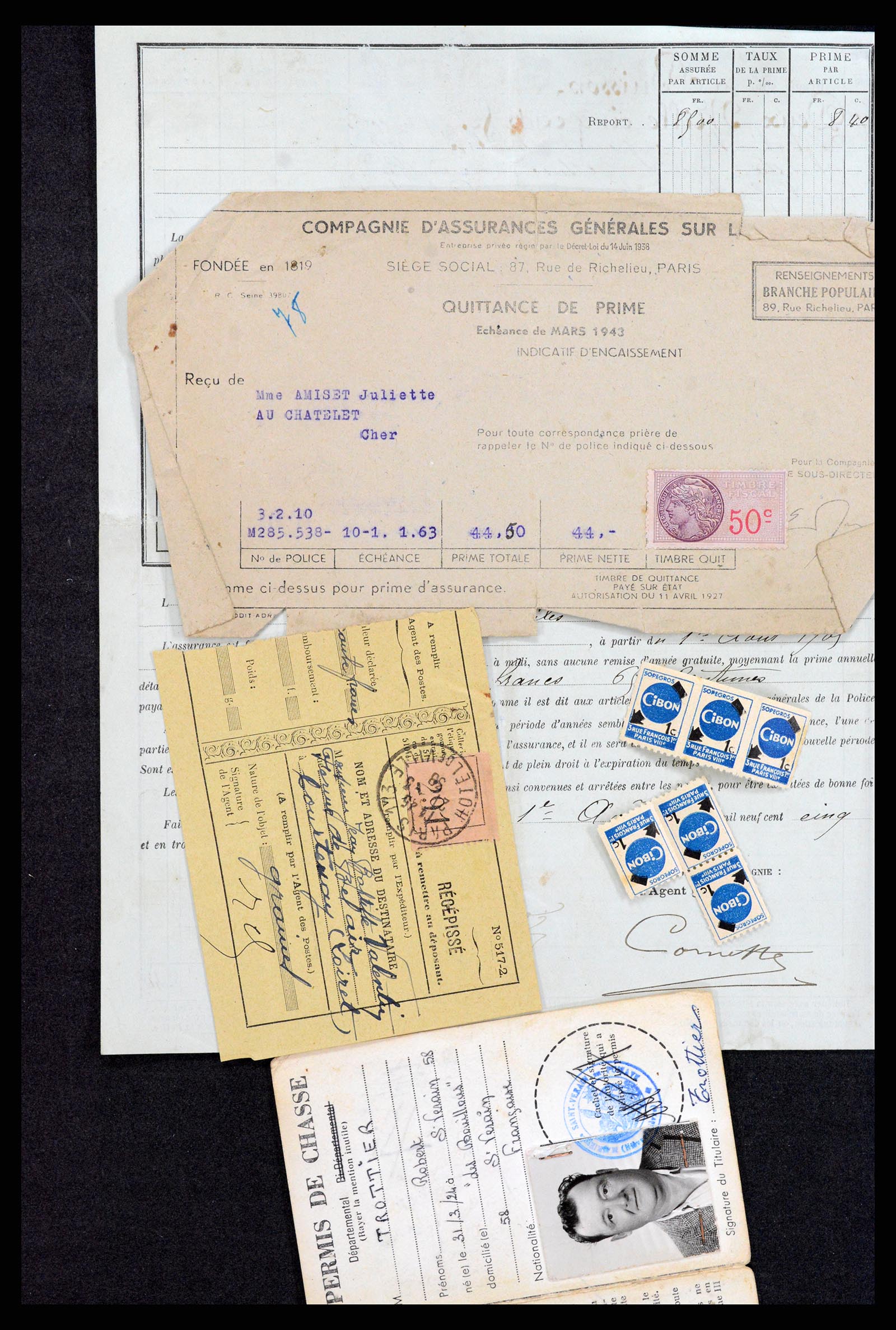 37173 007 - Postzegelverzameling 37173 Frankrijk fiscaal 1800-1960.