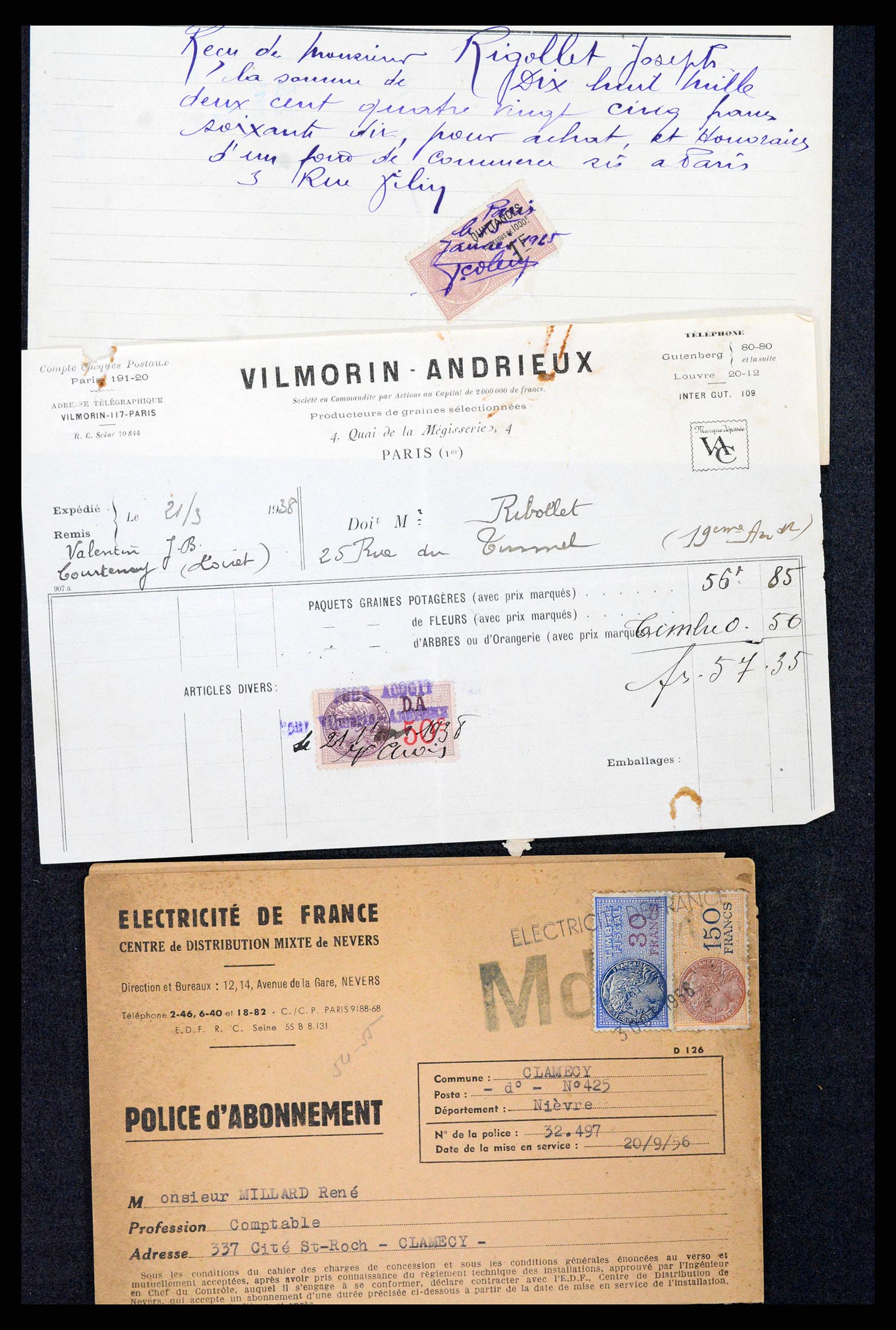 37173 011 - Postzegelverzameling 37173 Frankrijk fiscaal 1800-1960.