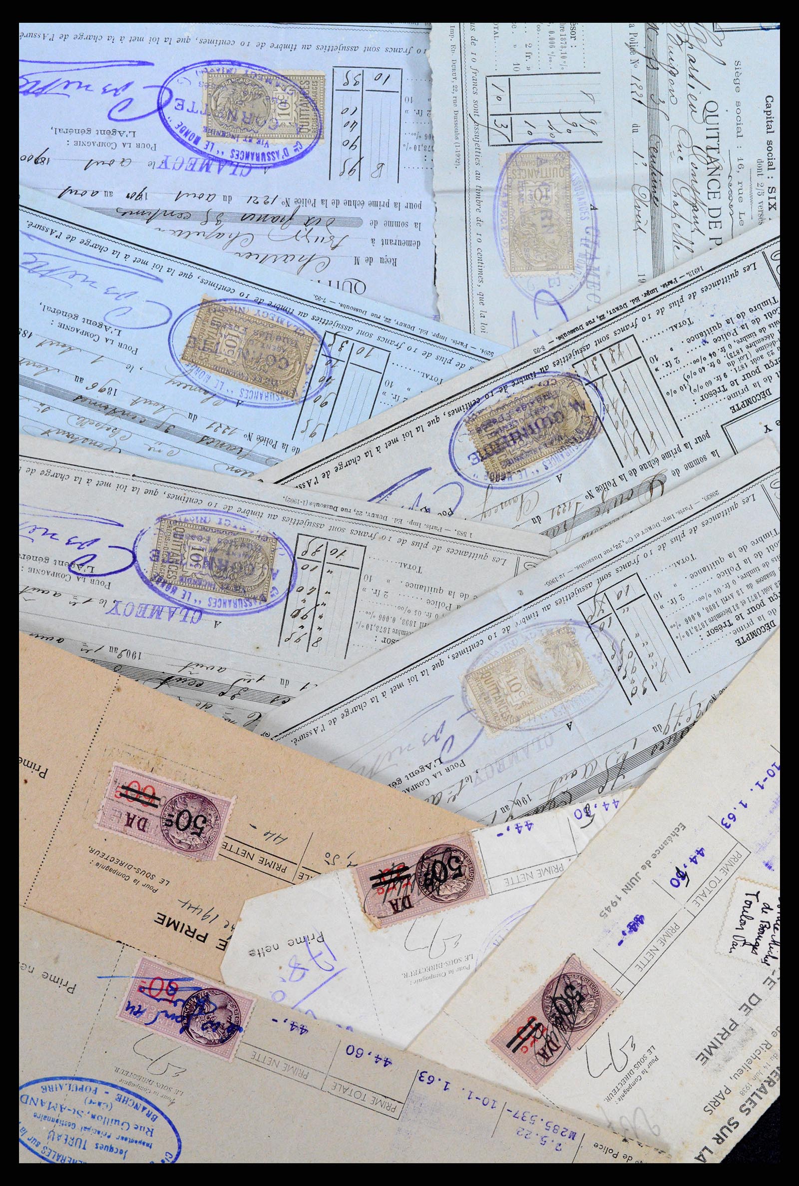 37173 025 - Postzegelverzameling 37173 Frankrijk fiscaal 1800-1960.