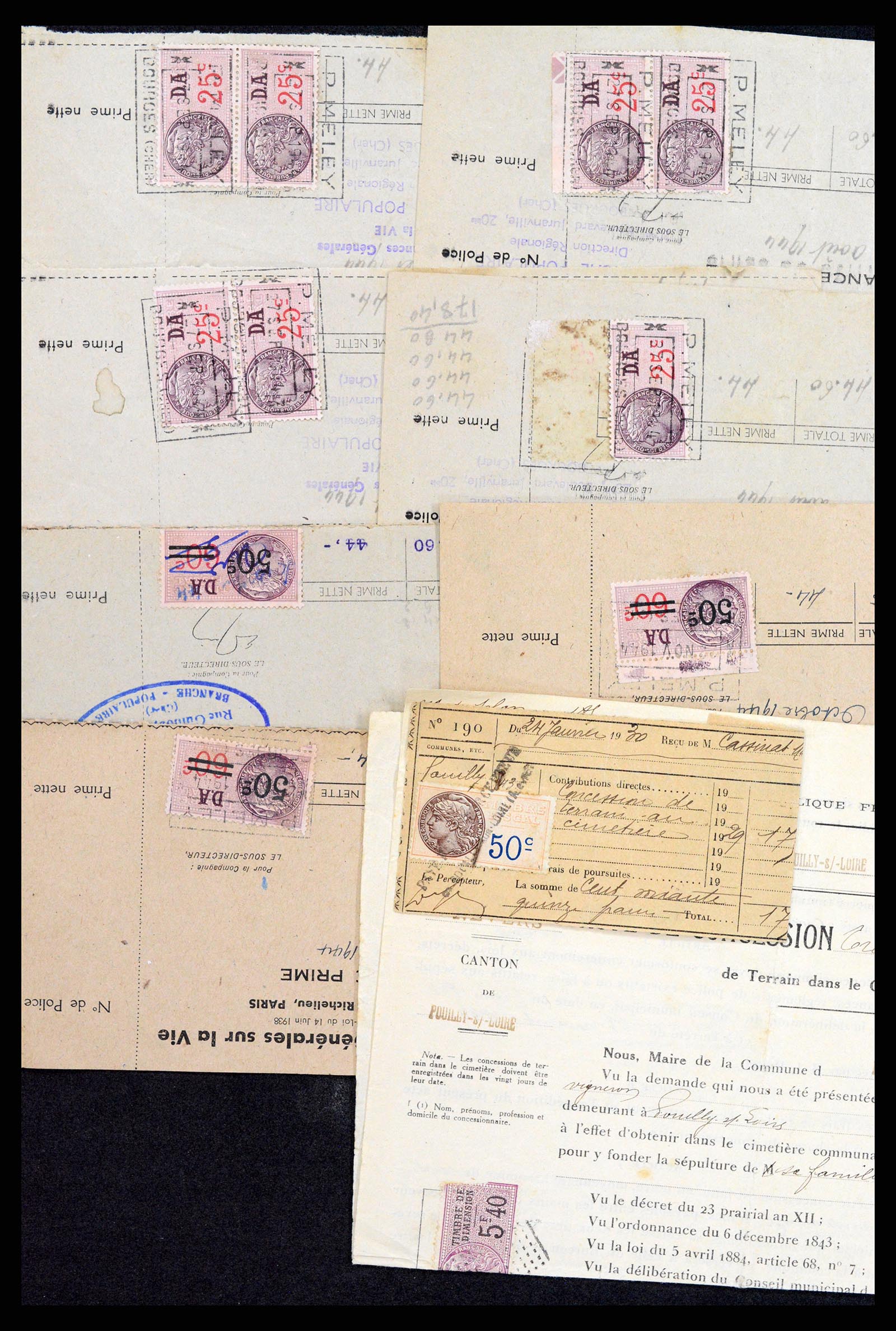 37173 026 - Stamp collection 37173 France fiscal 1800-1960.
