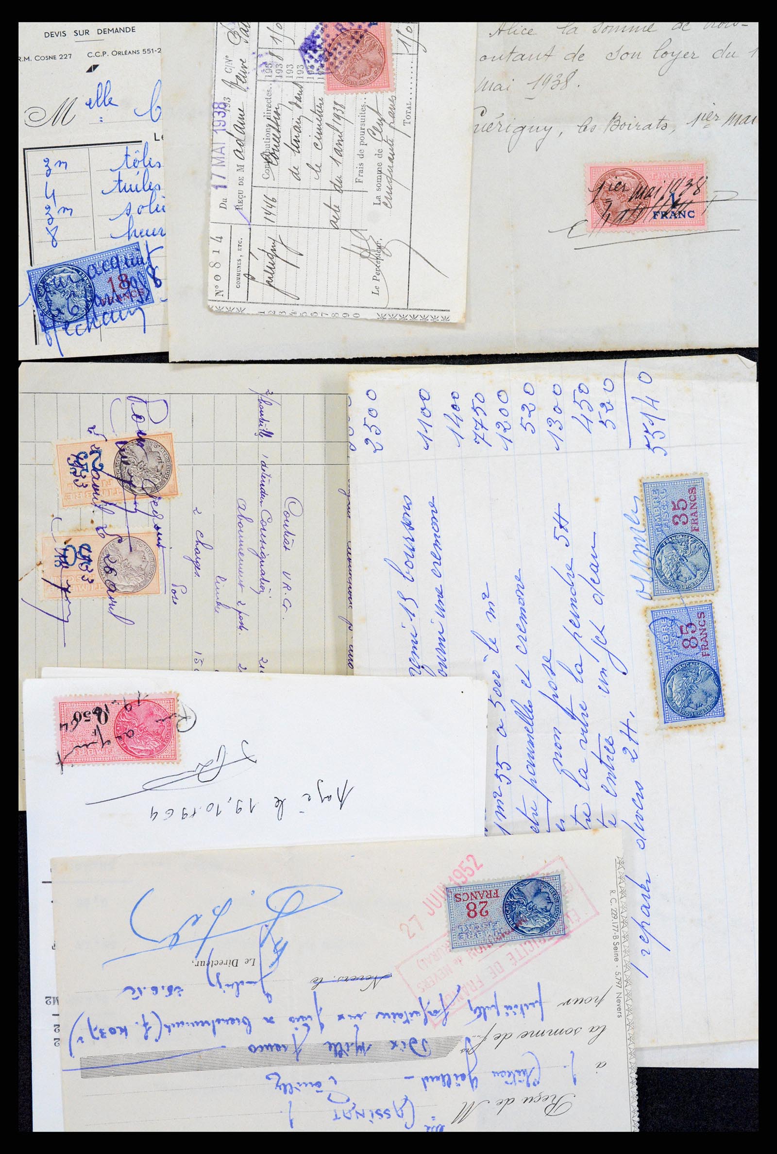 37173 028 - Postzegelverzameling 37173 Frankrijk fiscaal 1800-1960.