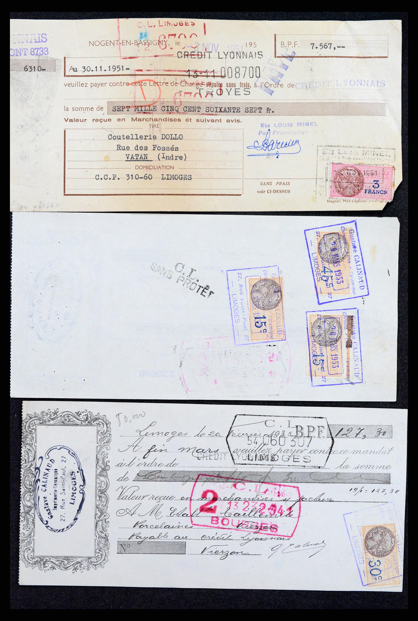 37173 034 - Postzegelverzameling 37173 Frankrijk fiscaal 1800-1960.