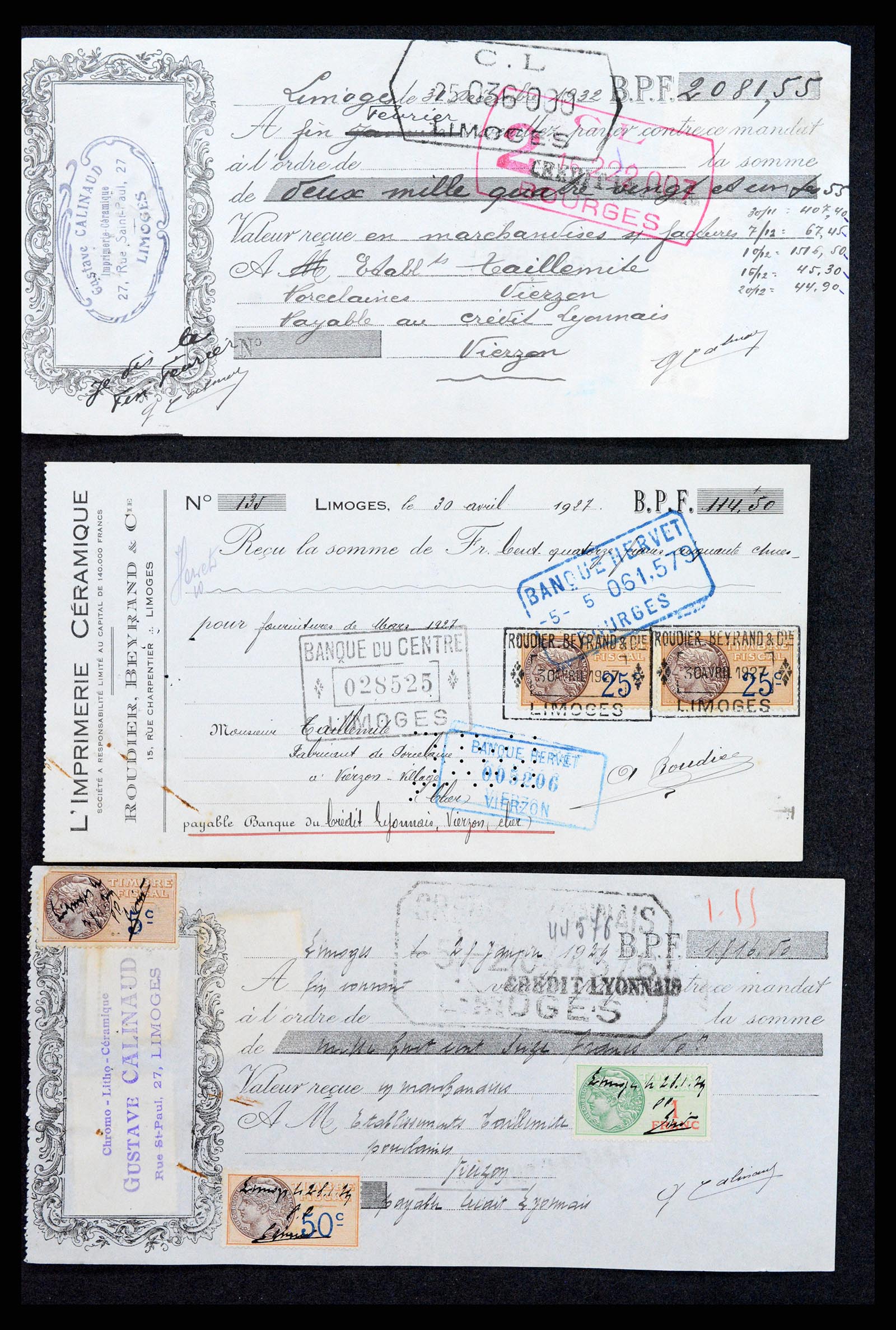 37173 035 - Postzegelverzameling 37173 Frankrijk fiscaal 1800-1960.