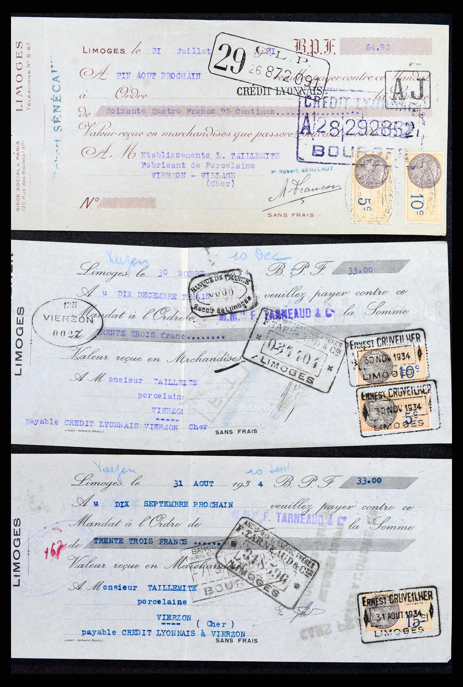 37173 036 - Postzegelverzameling 37173 Frankrijk fiscaal 1800-1960.