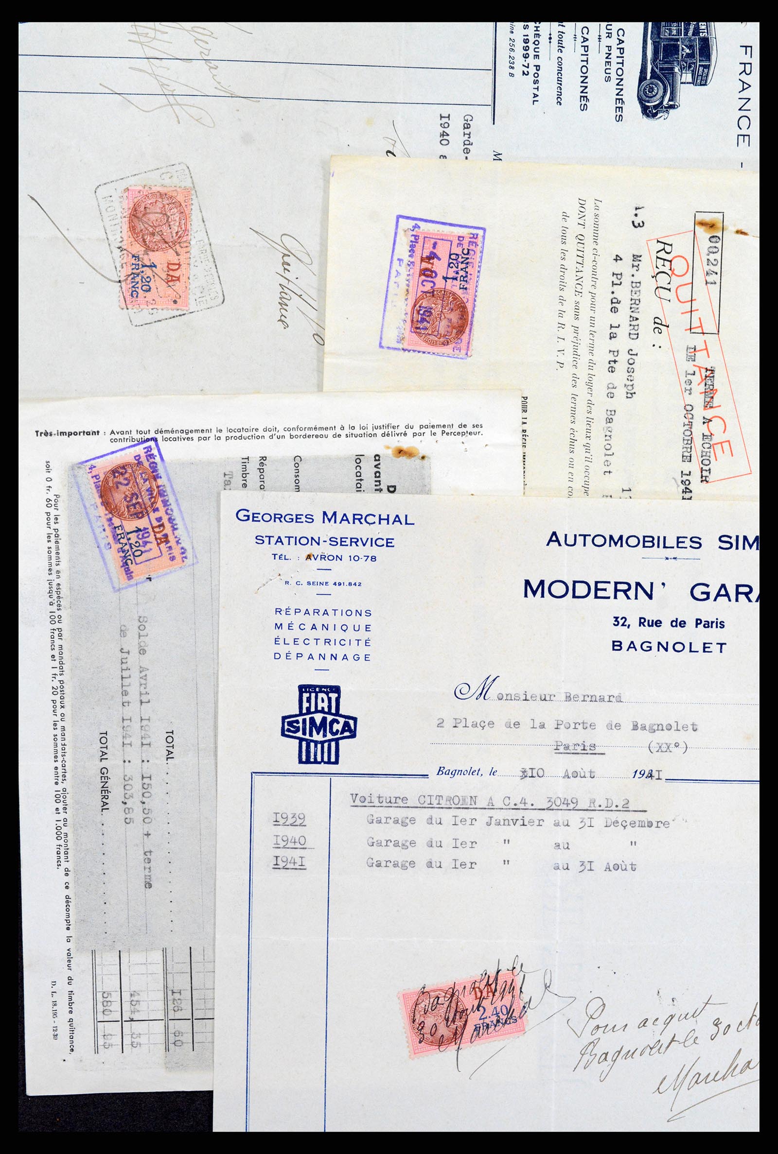 37173 040 - Postzegelverzameling 37173 Frankrijk fiscaal 1800-1960.