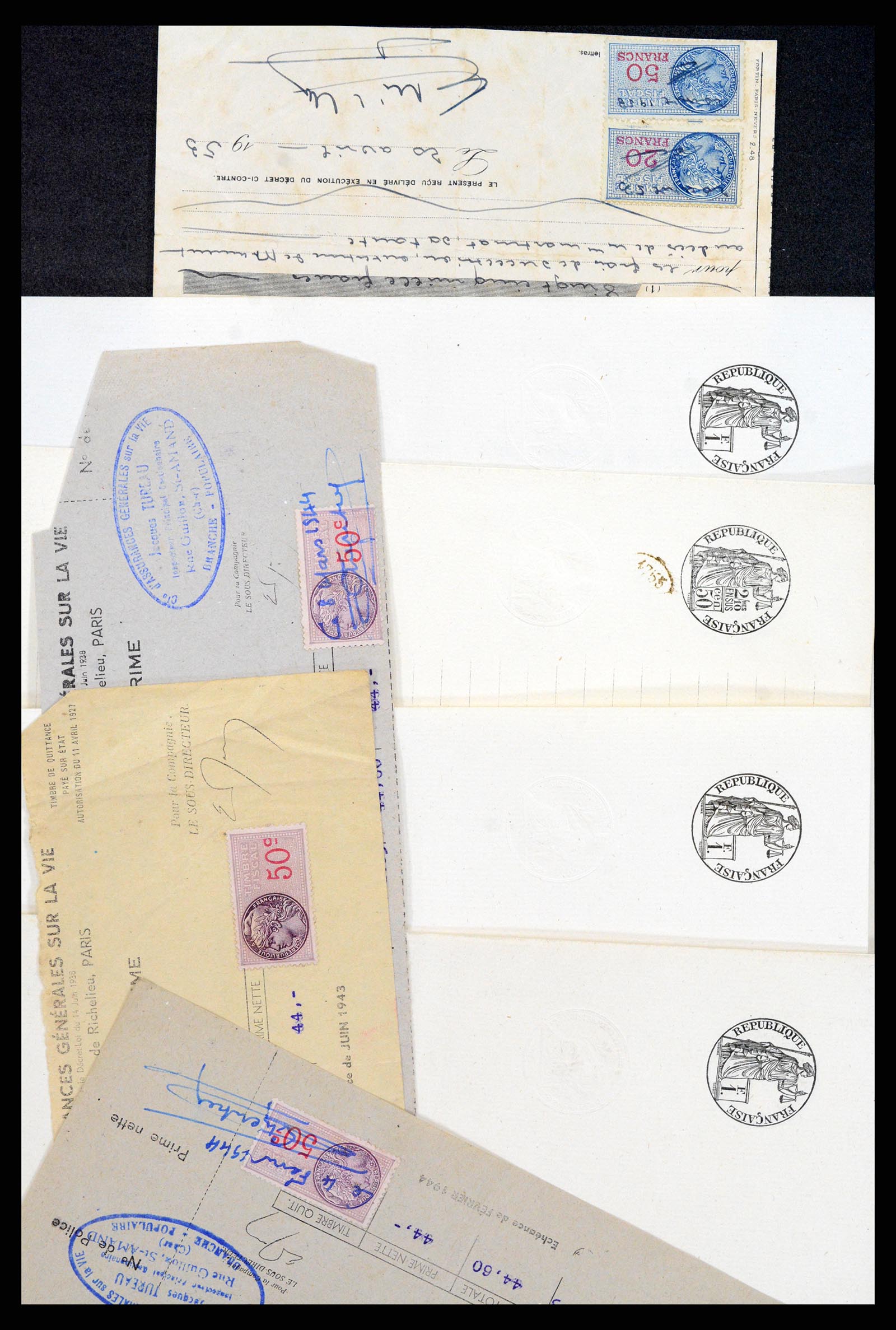 37173 041 - Stamp collection 37173 France fiscal 1800-1960.