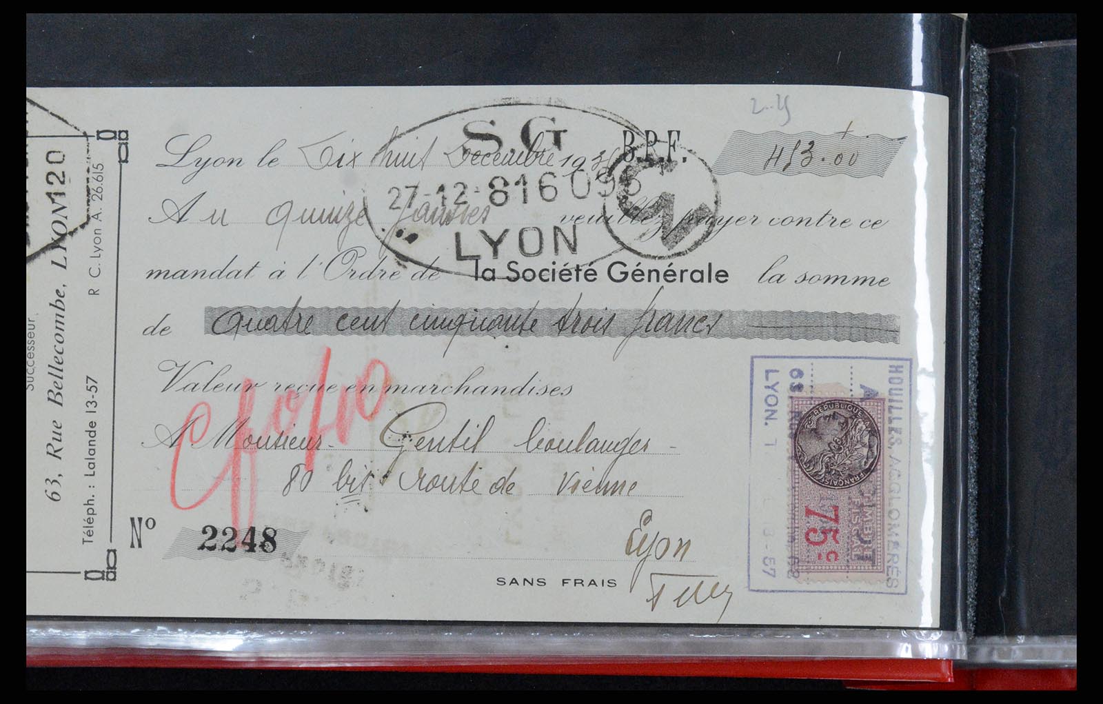 37173 069 - Postzegelverzameling 37173 Frankrijk fiscaal 1800-1960.