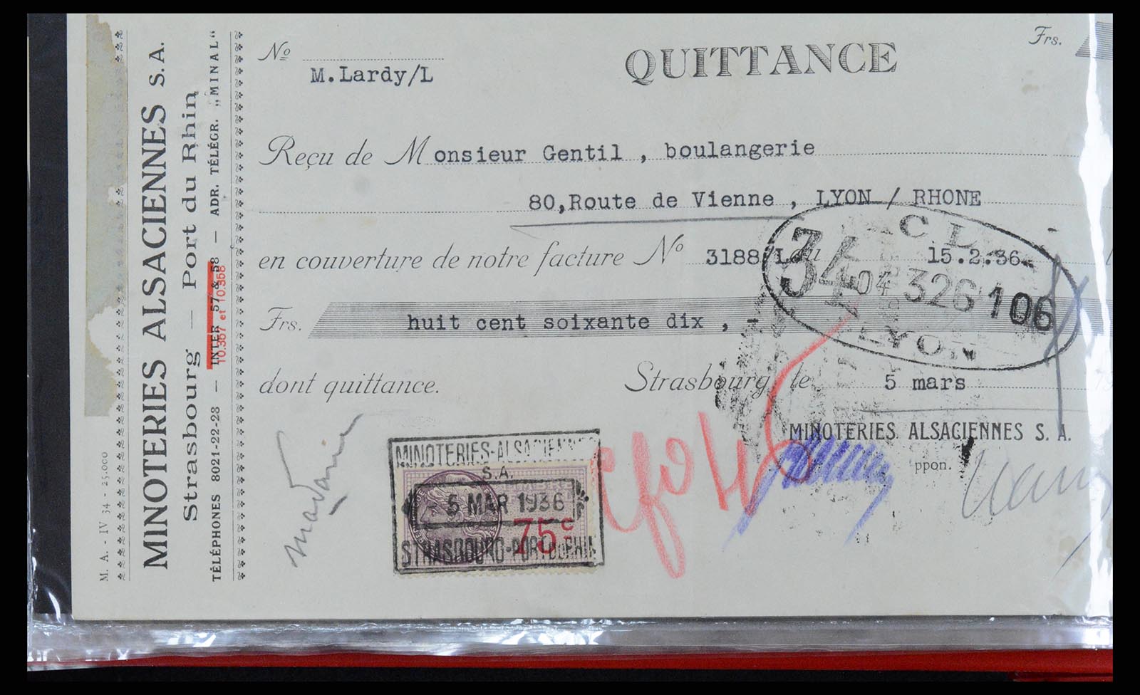 37173 075 - Stamp collection 37173 France fiscal 1800-1960.