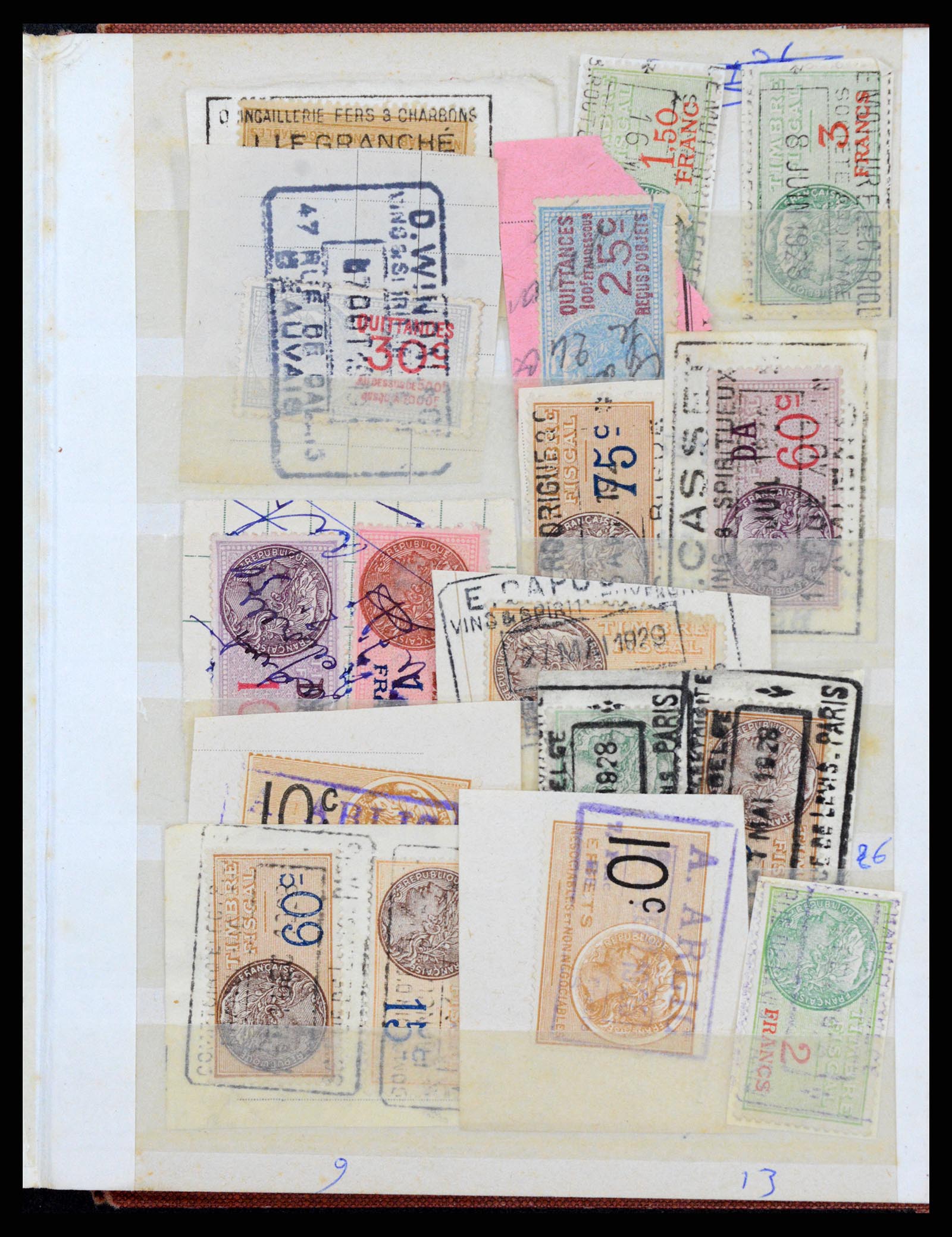 37173 158 - Stamp collection 37173 France fiscal 1800-1960.