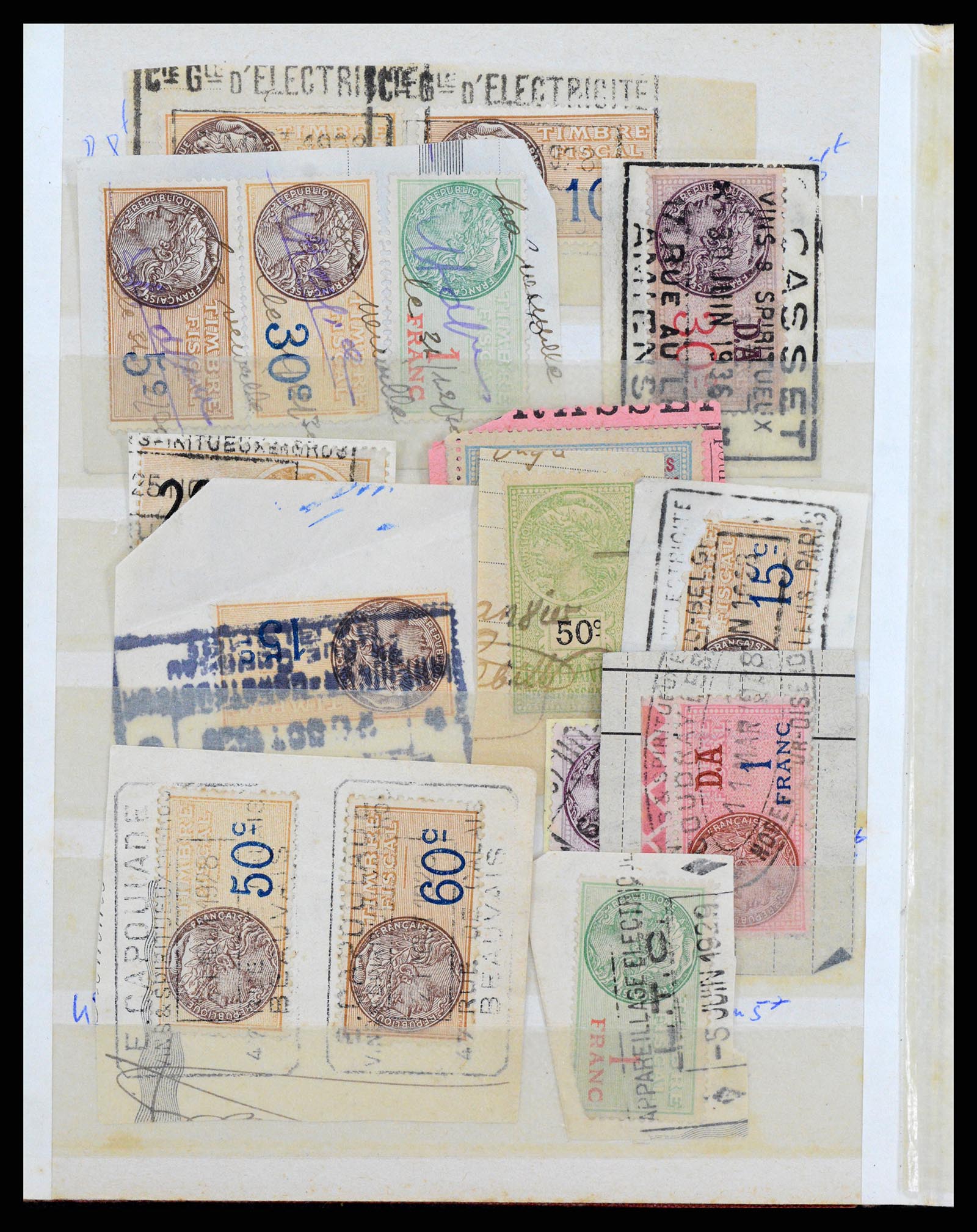 37173 159 - Stamp collection 37173 France fiscal 1800-1960.