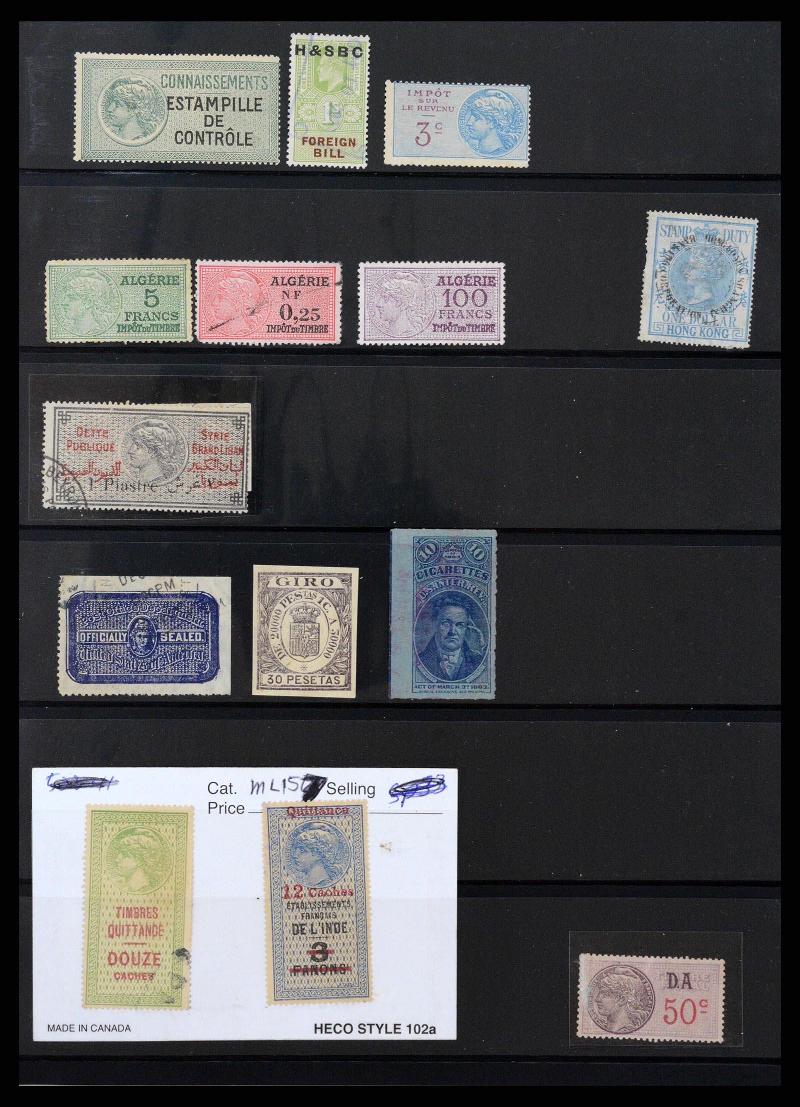 37173 183 - Stamp collection 37173 France fiscal 1800-1960.