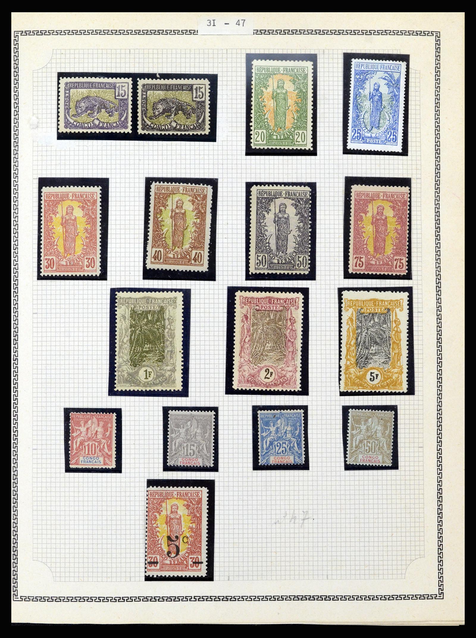 37175 028 - Postzegelverzameling 37175 Franse koloniën 1880-1974.