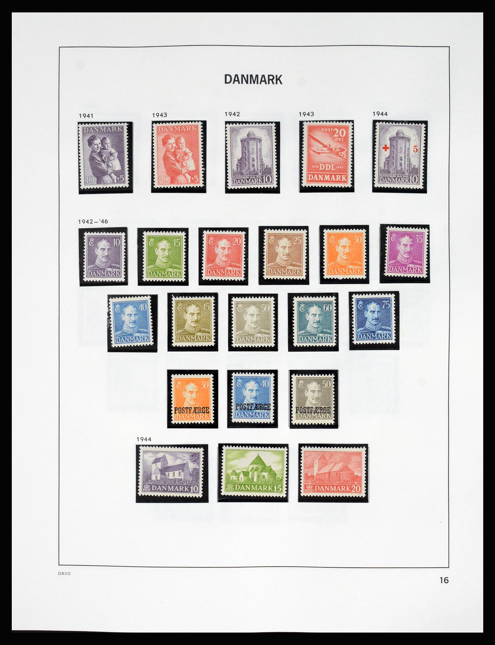 37178 021 - Postzegelverzameling 37178 Denemarken 1854-2011.