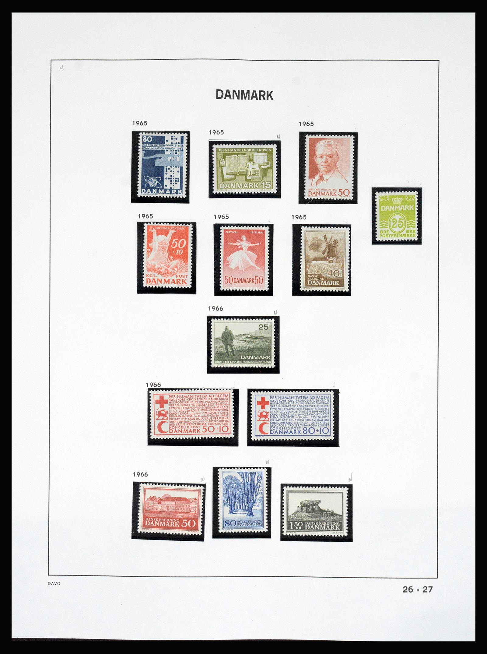37178 032 - Postzegelverzameling 37178 Denemarken 1854-2011.