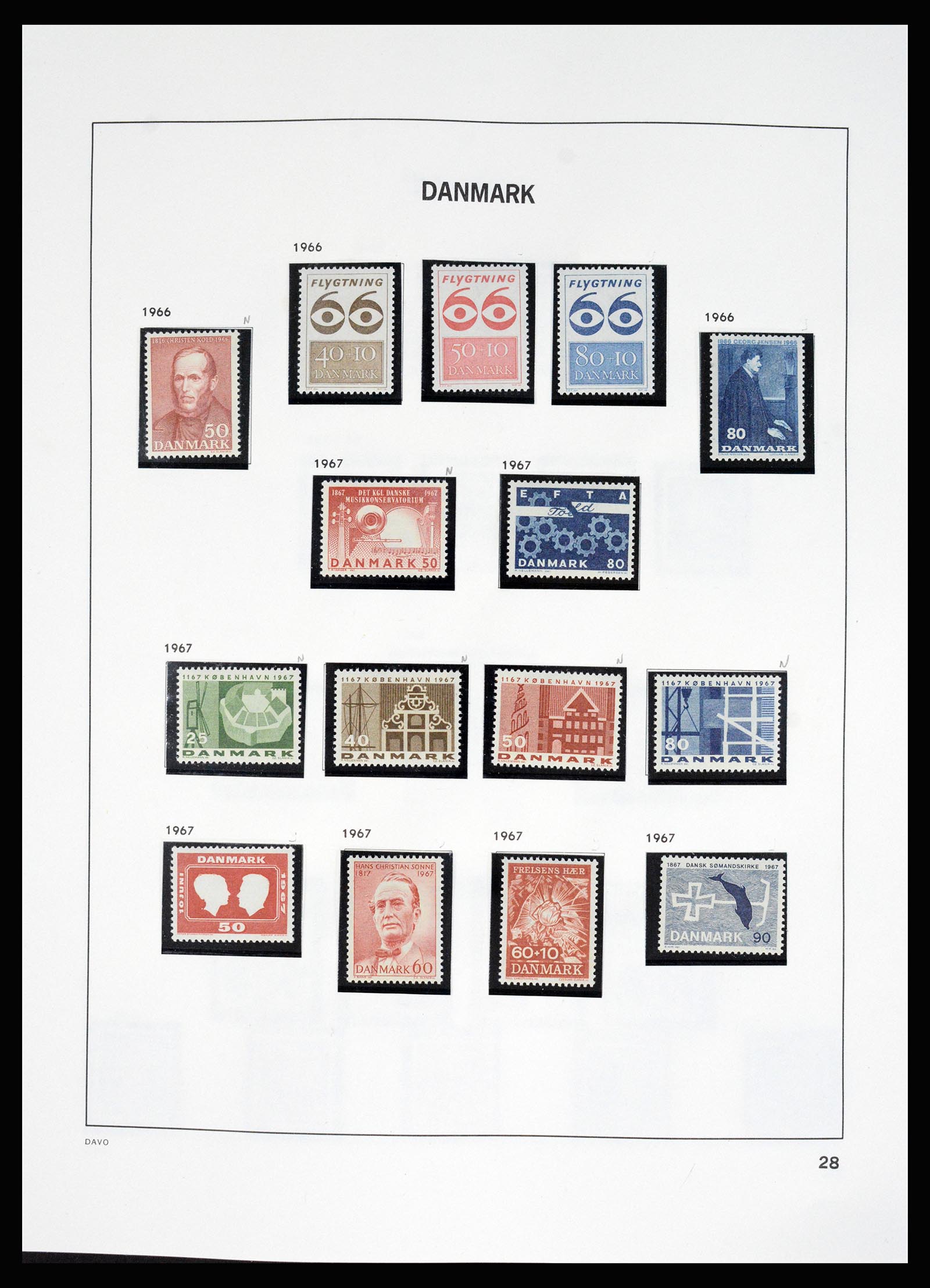 37178 033 - Postzegelverzameling 37178 Denemarken 1854-2011.