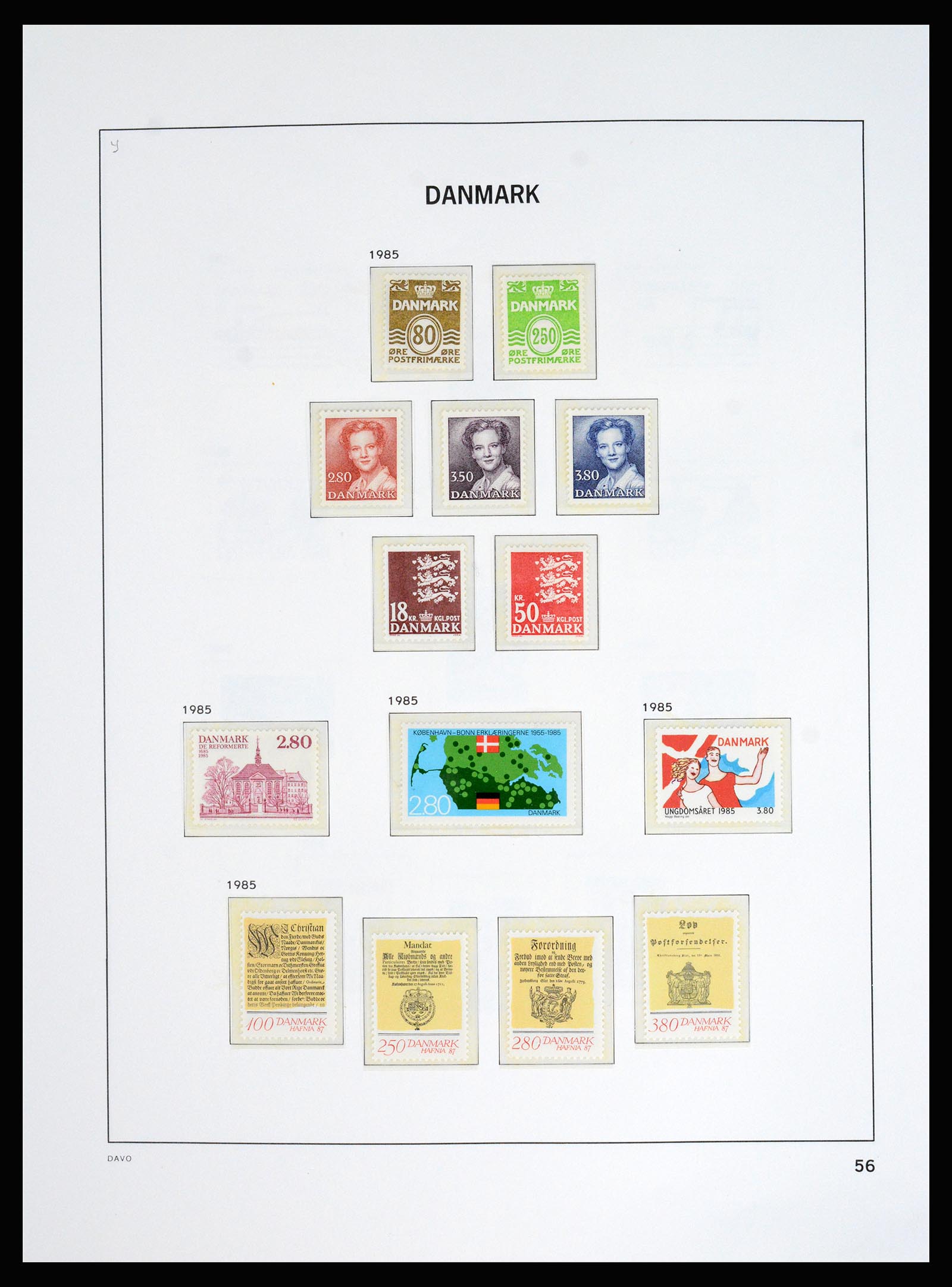 37178 061 - Postzegelverzameling 37178 Denemarken 1854-2011.
