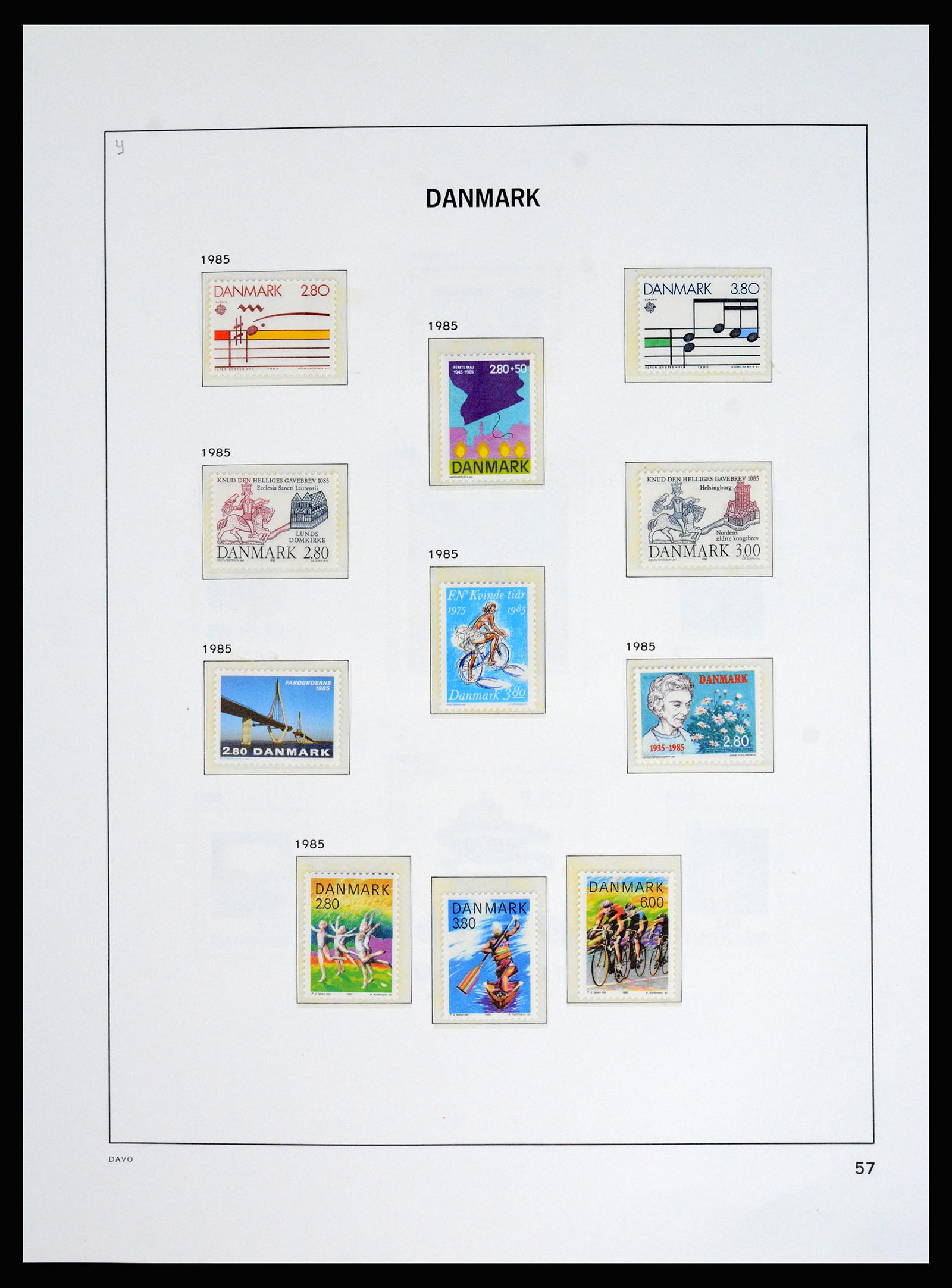 37178 062 - Postzegelverzameling 37178 Denemarken 1854-2011.