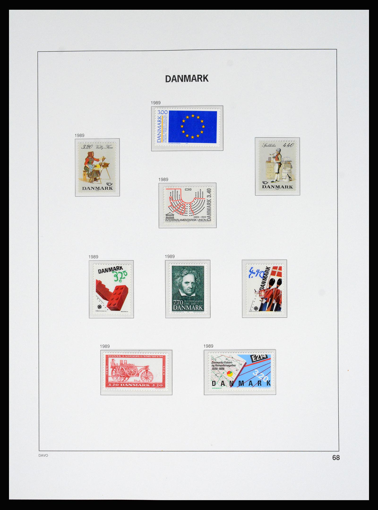 37178 074 - Postzegelverzameling 37178 Denemarken 1854-2011.