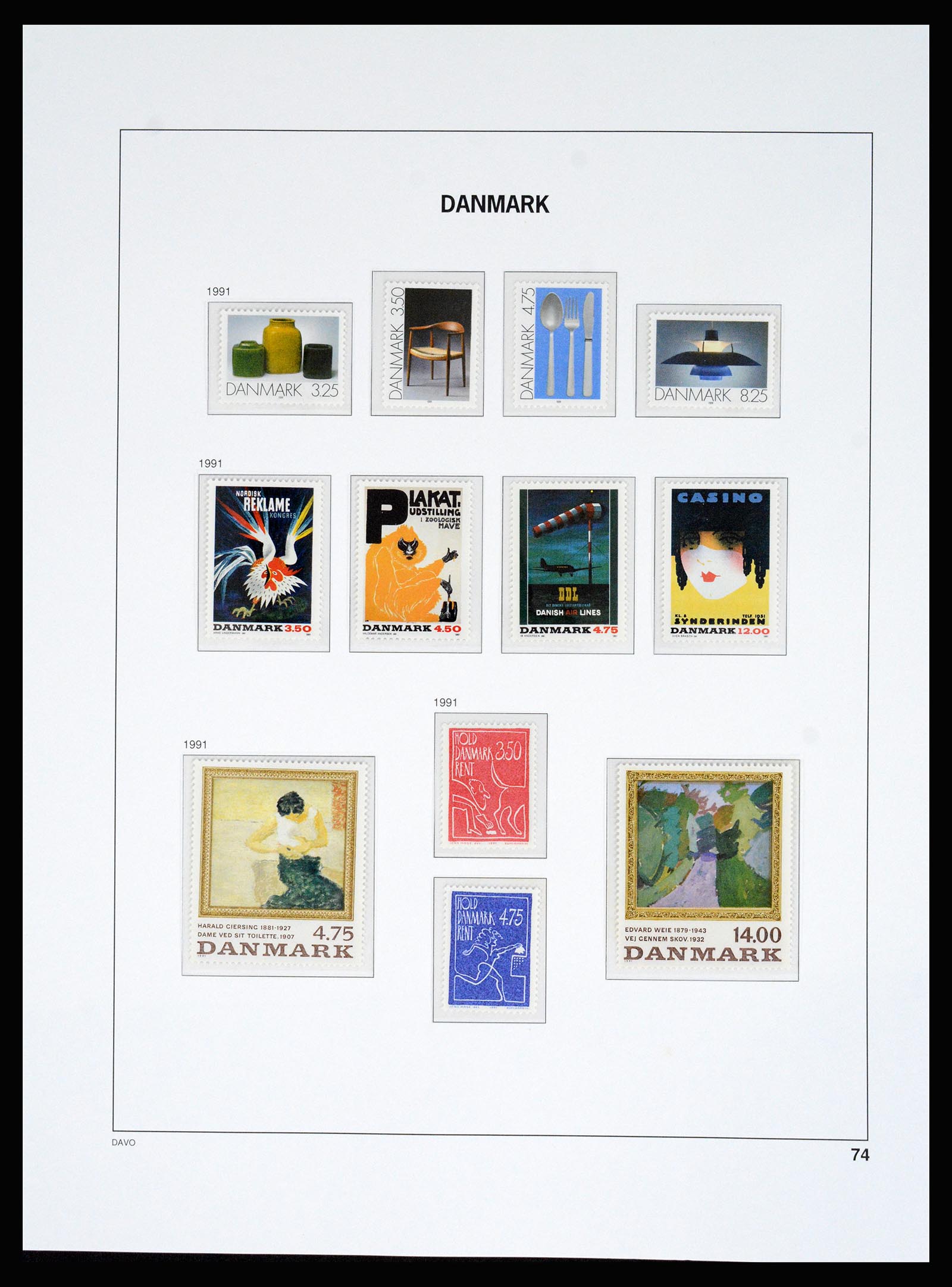 37178 080 - Postzegelverzameling 37178 Denemarken 1854-2011.