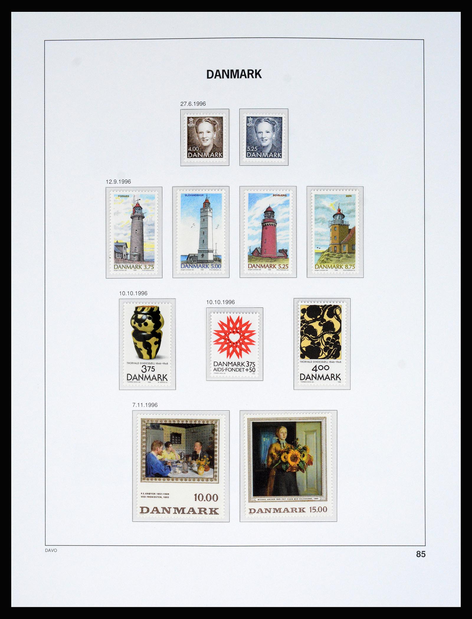 37178 091 - Postzegelverzameling 37178 Denemarken 1854-2011.