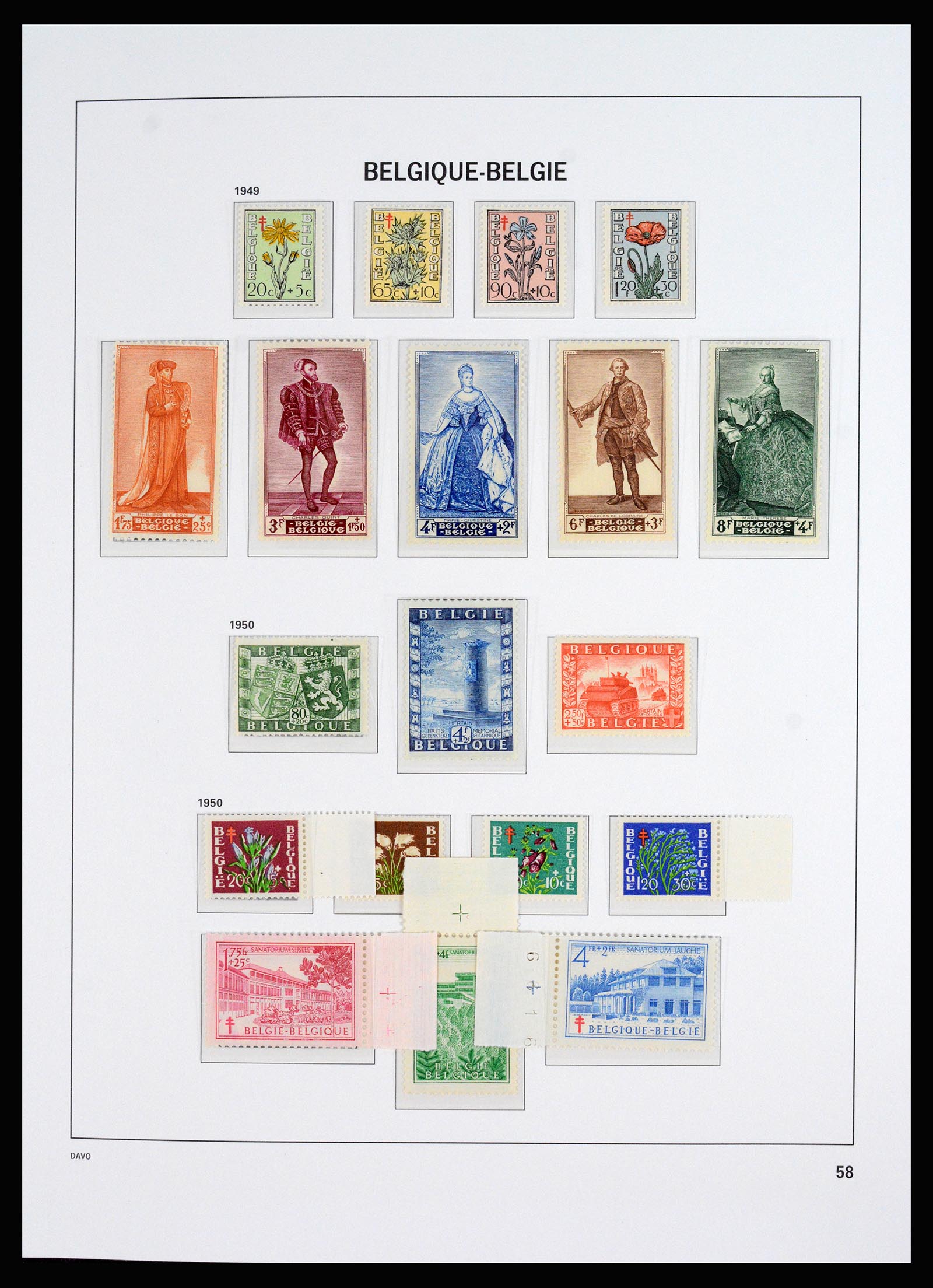 37179 001 - Stamp collection 37179 Belgium 1949-2000.