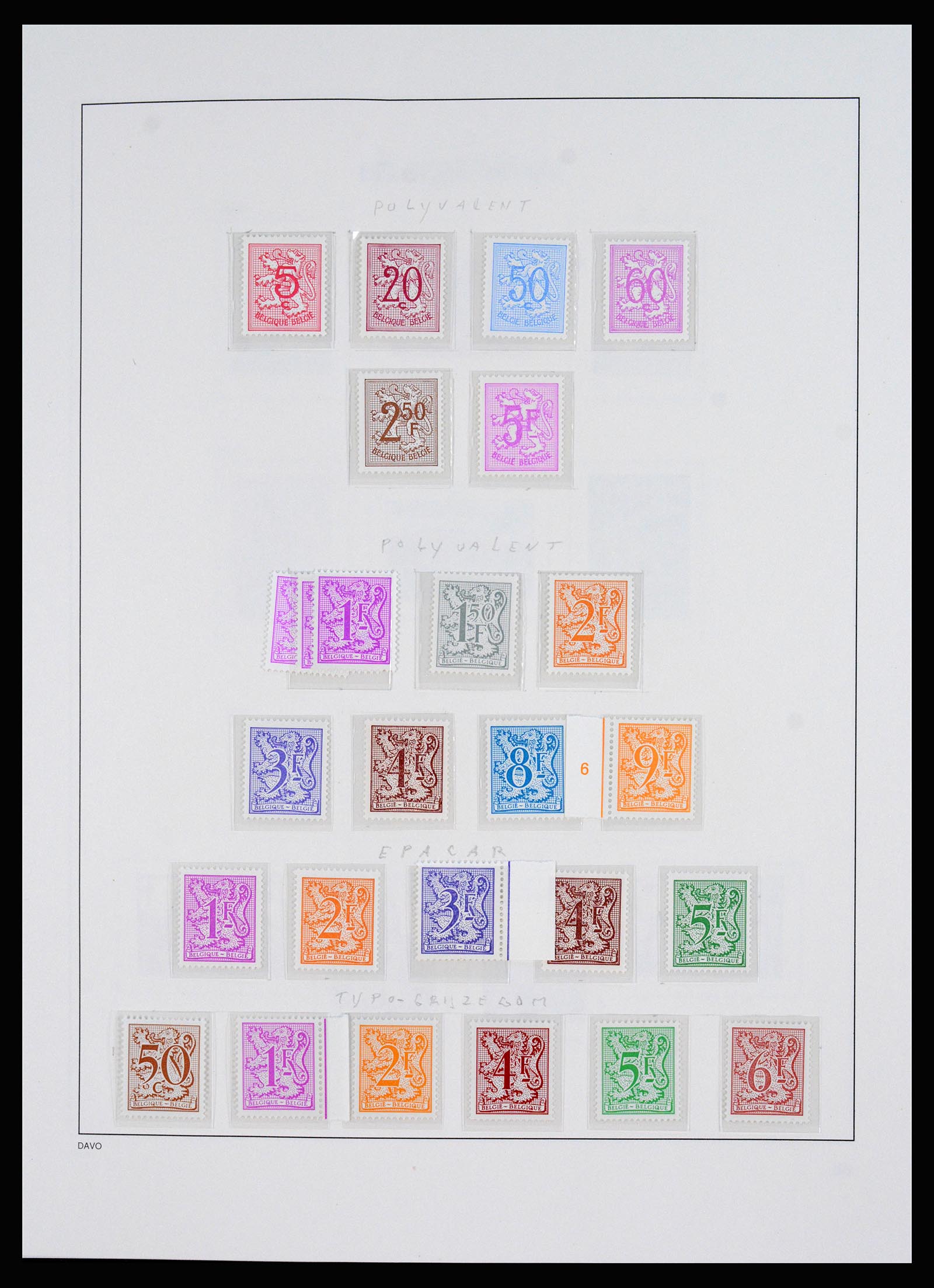 37179 004 - Stamp collection 37179 Belgium 1949-2000.