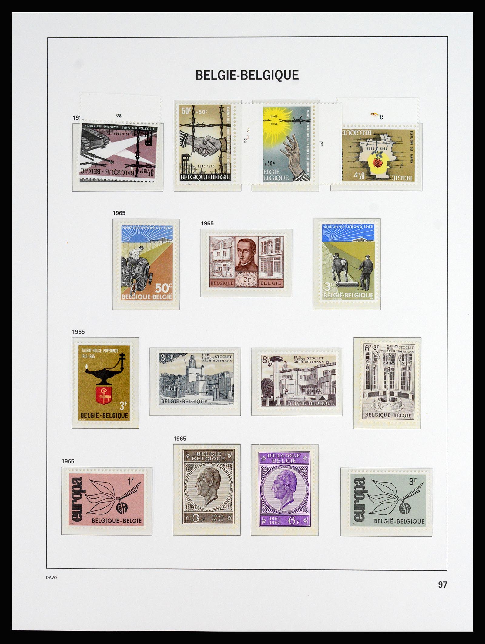 37179 044 - Postzegelverzameling 37179 België 1949-2000.