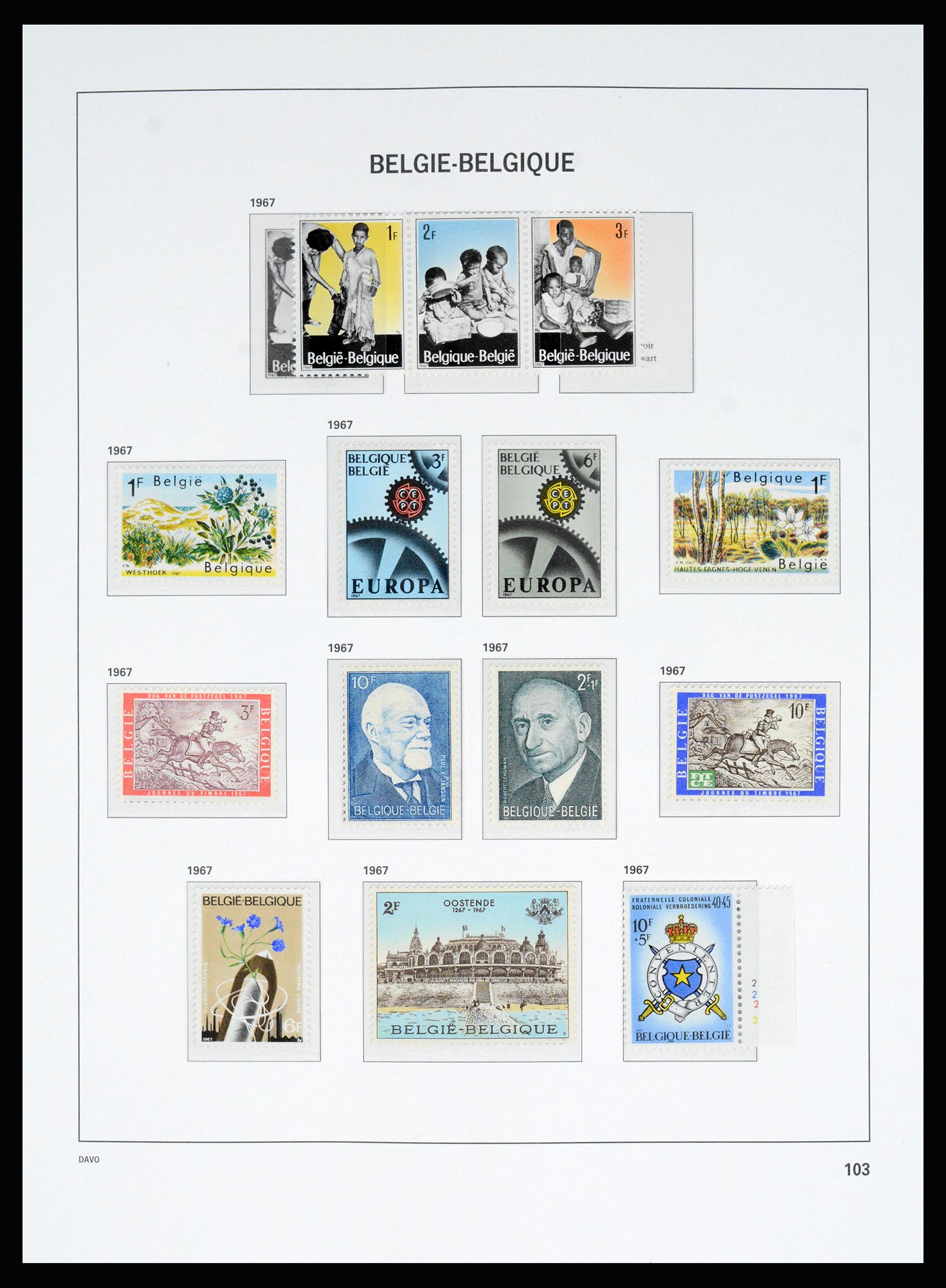37179 050 - Postzegelverzameling 37179 België 1949-2000.