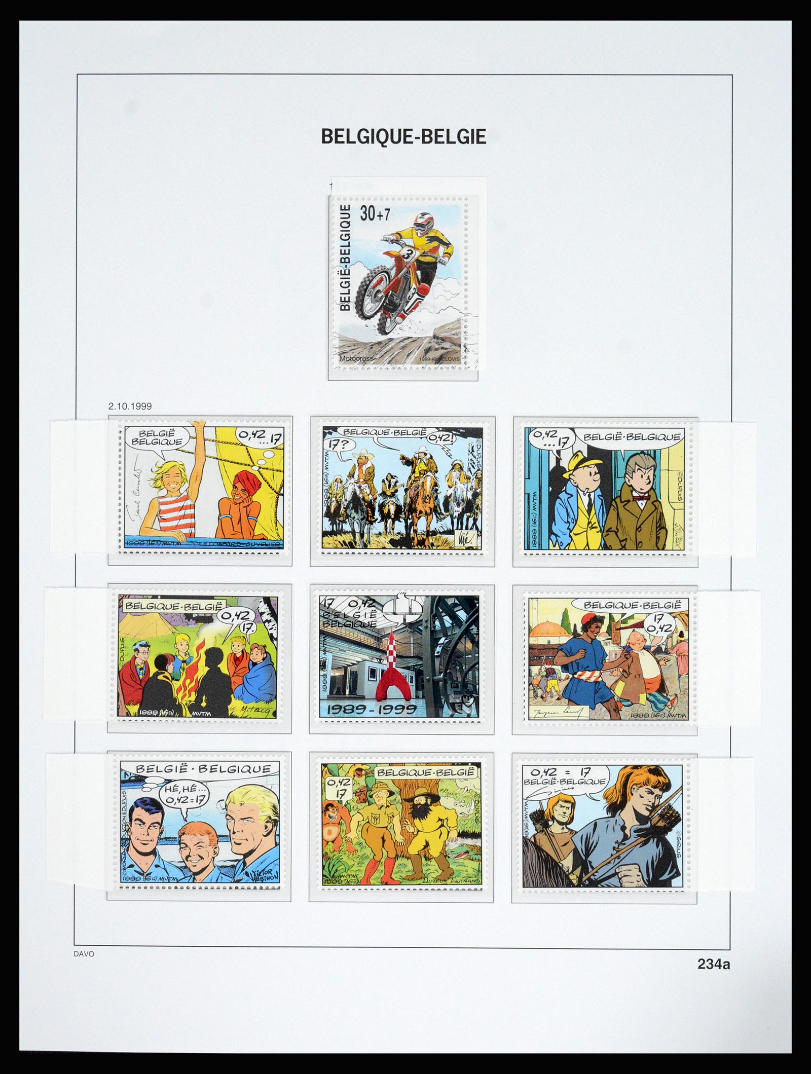 37179 244 - Postzegelverzameling 37179 België 1949-2000.