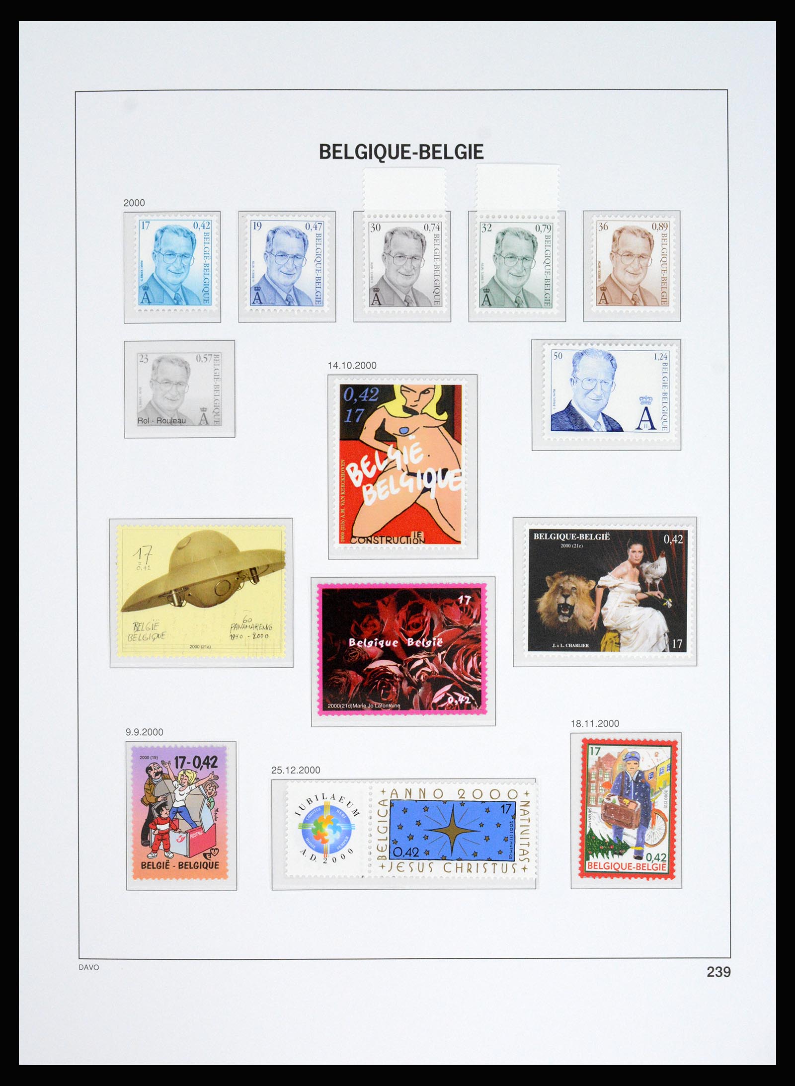 37179 250 - Postzegelverzameling 37179 België 1949-2000.