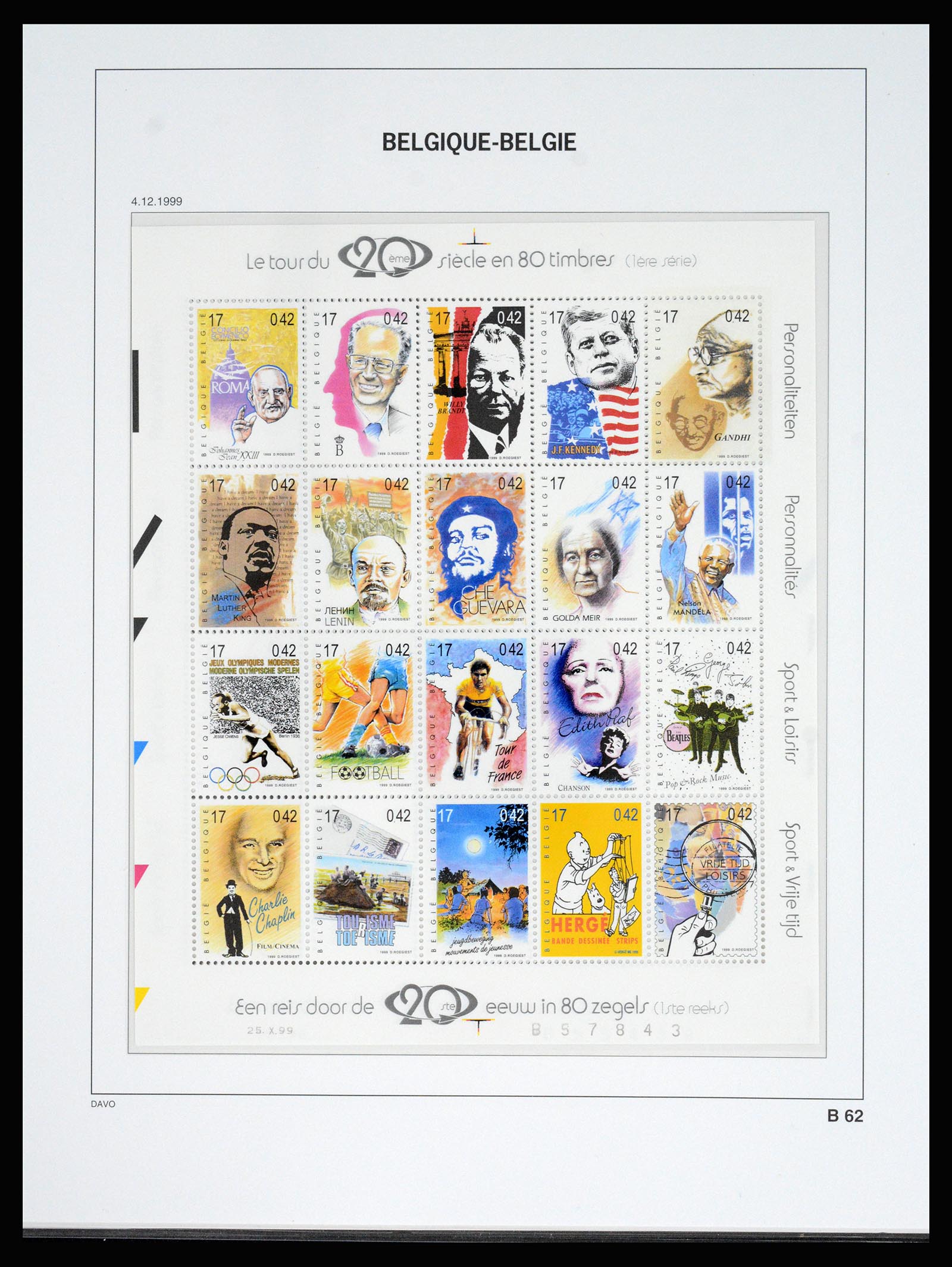37179 269 - Postzegelverzameling 37179 België 1949-2000.
