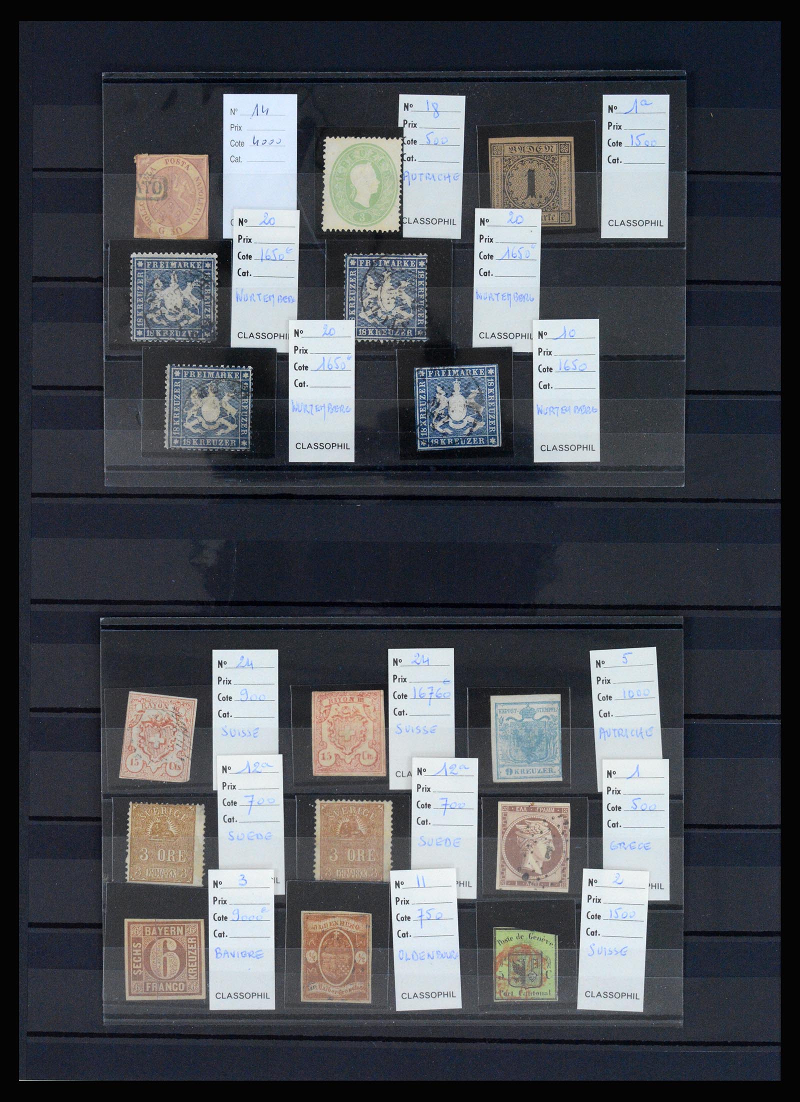 37180 002 - Postzegelverzameling 37180 Wereld klassiek 1843-1900. 37180 002 - Postzegelverzameling 37180 Wereld klassiek 1843-1900.