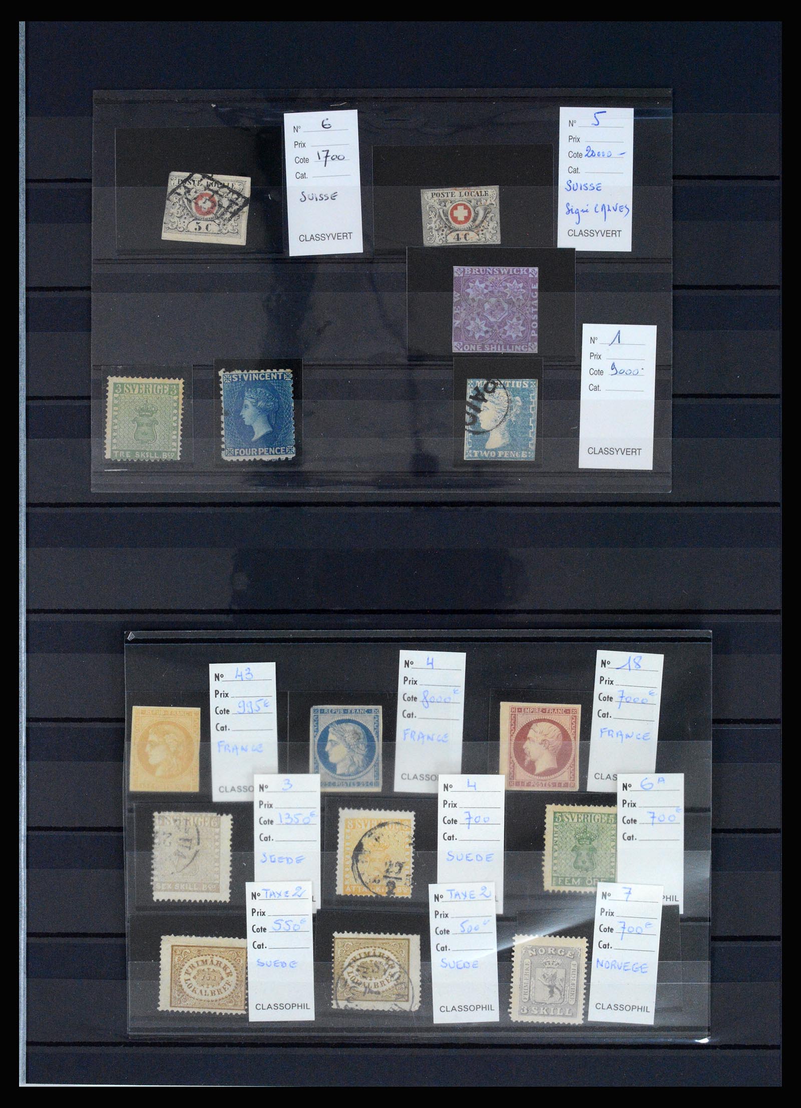 37180 003 - Postzegelverzameling 37180 Wereld klassiek 1843-1900. 37180 003 - Postzegelverzameling 37180 Wereld klassiek 1843-1900.