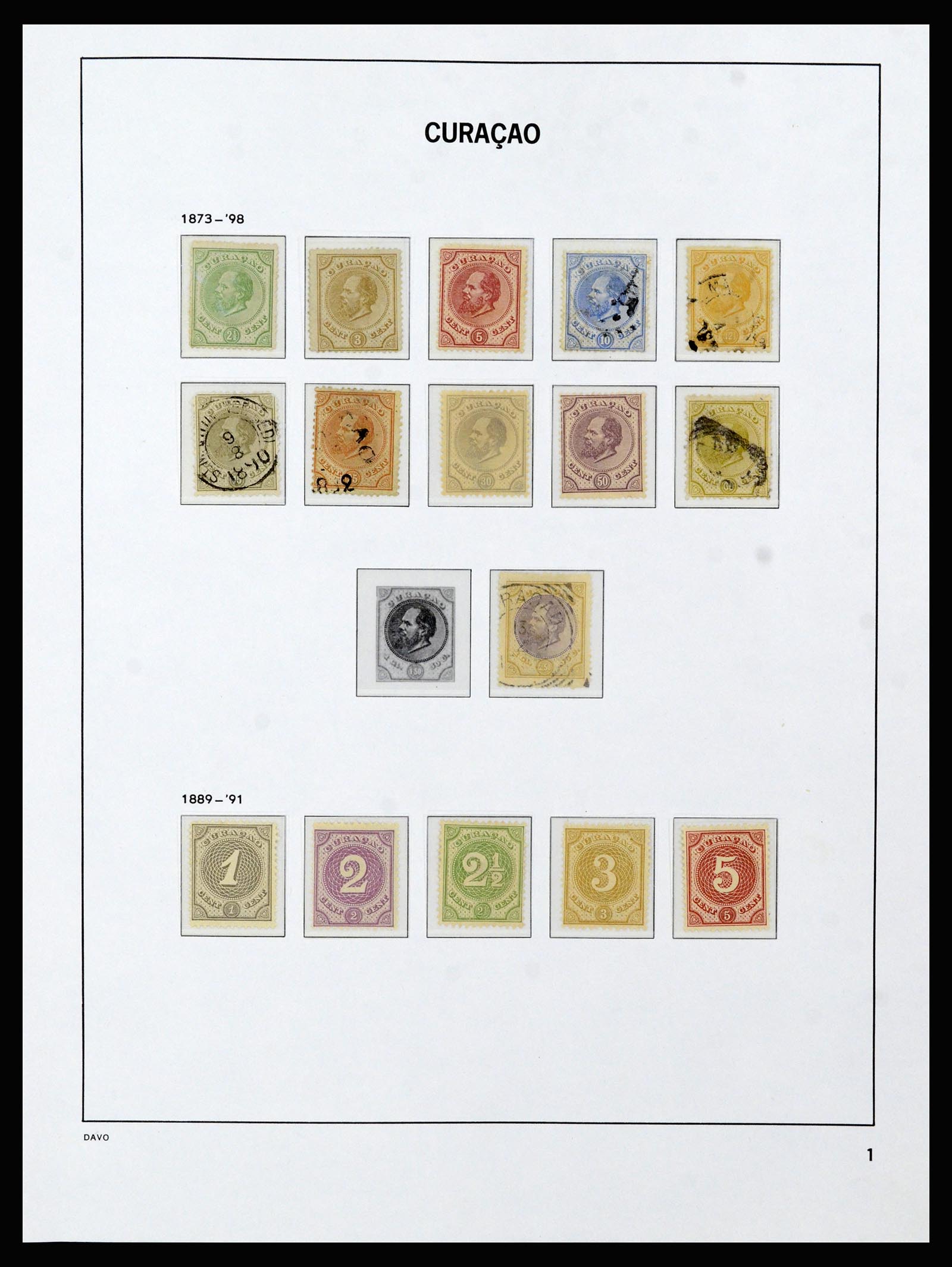 37182 001 - Postzegelverzameling 37182 Curaçao en Nederlandse Antillen 1873-2010.