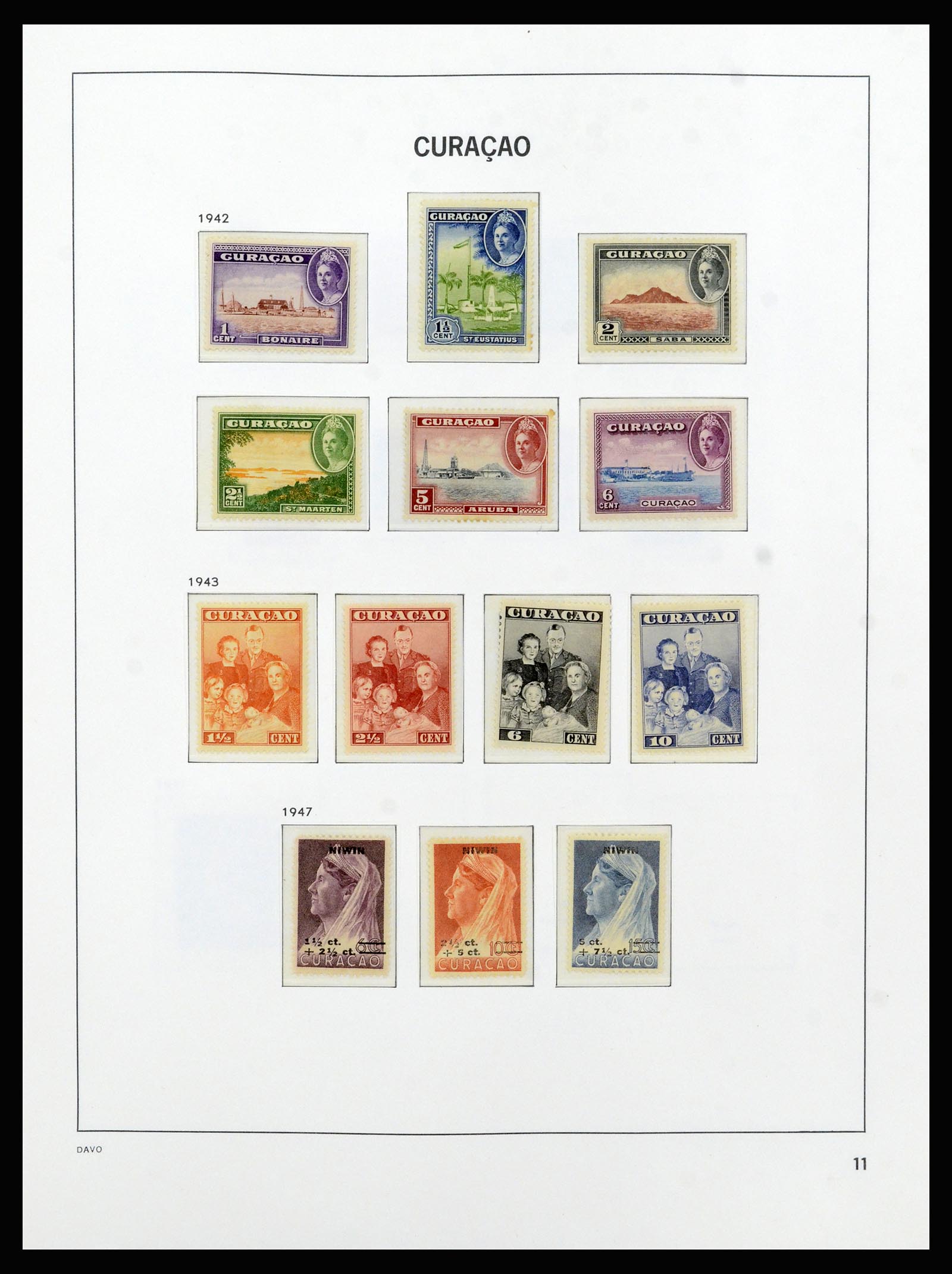 37182 011 - Postzegelverzameling 37182 Curaçao en Nederlandse Antillen 1873-2010.