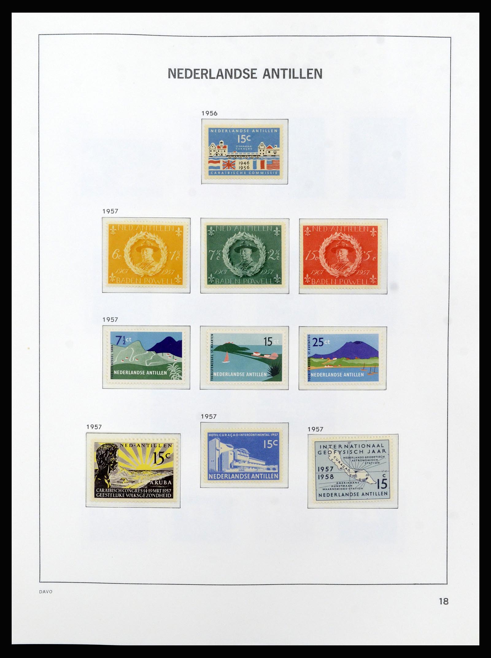 37182 026 - Postzegelverzameling 37182 Curaçao en Nederlandse Antillen 1873-2010.