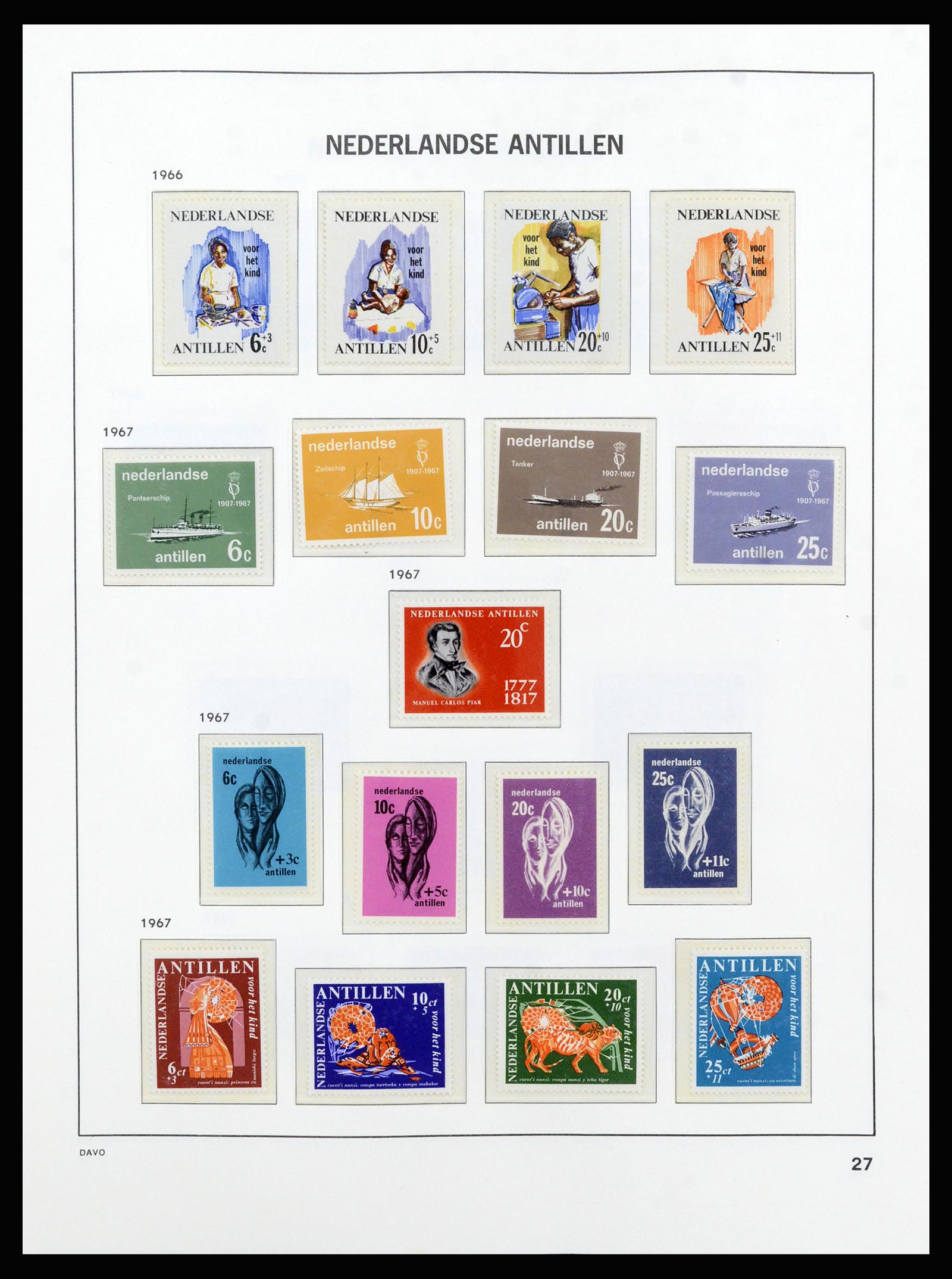 37182 036 - Postzegelverzameling 37182 Curaçao en Nederlandse Antillen 1873-2010.