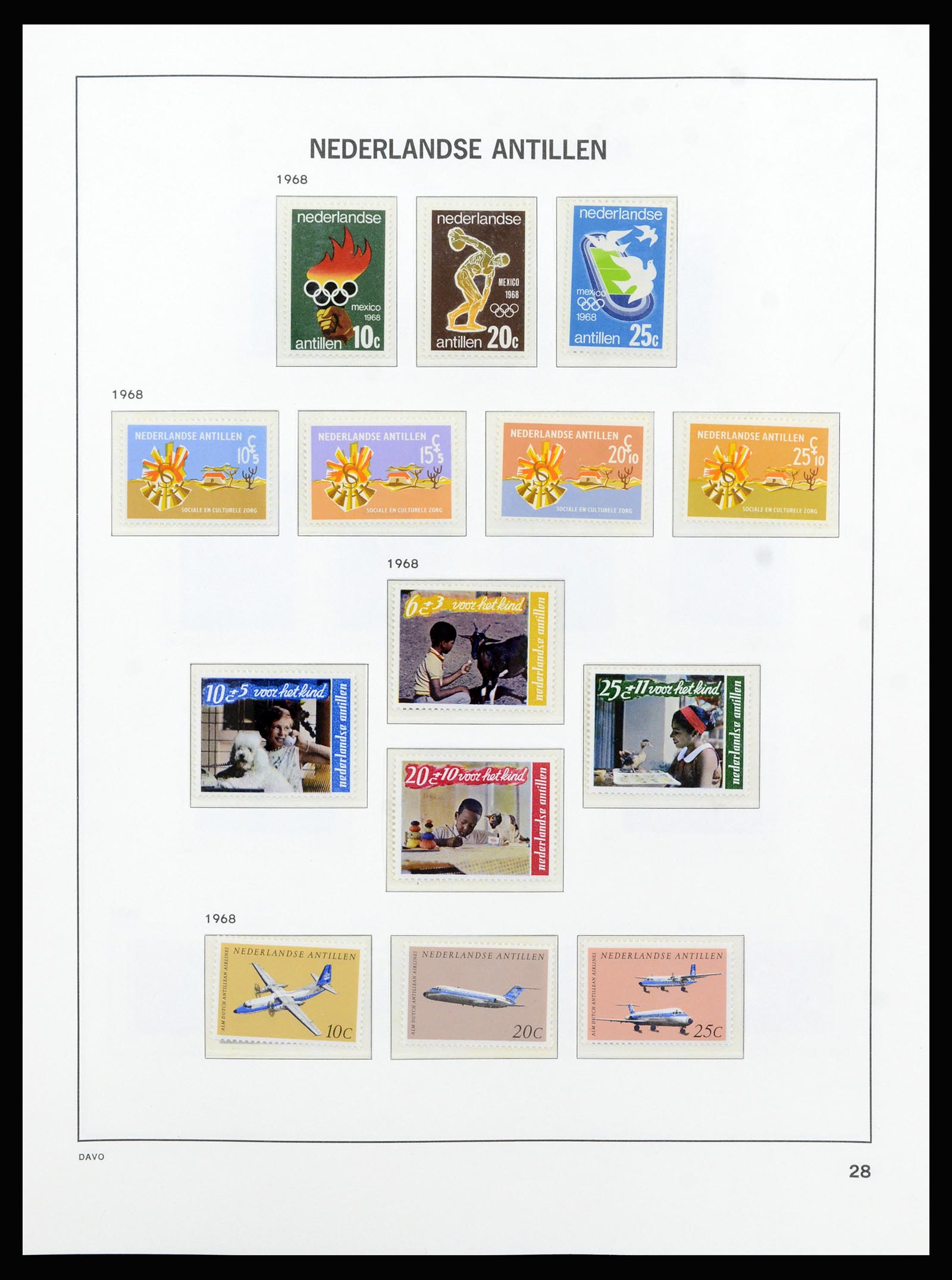 37182 037 - Postzegelverzameling 37182 Curaçao en Nederlandse Antillen 1873-2010.