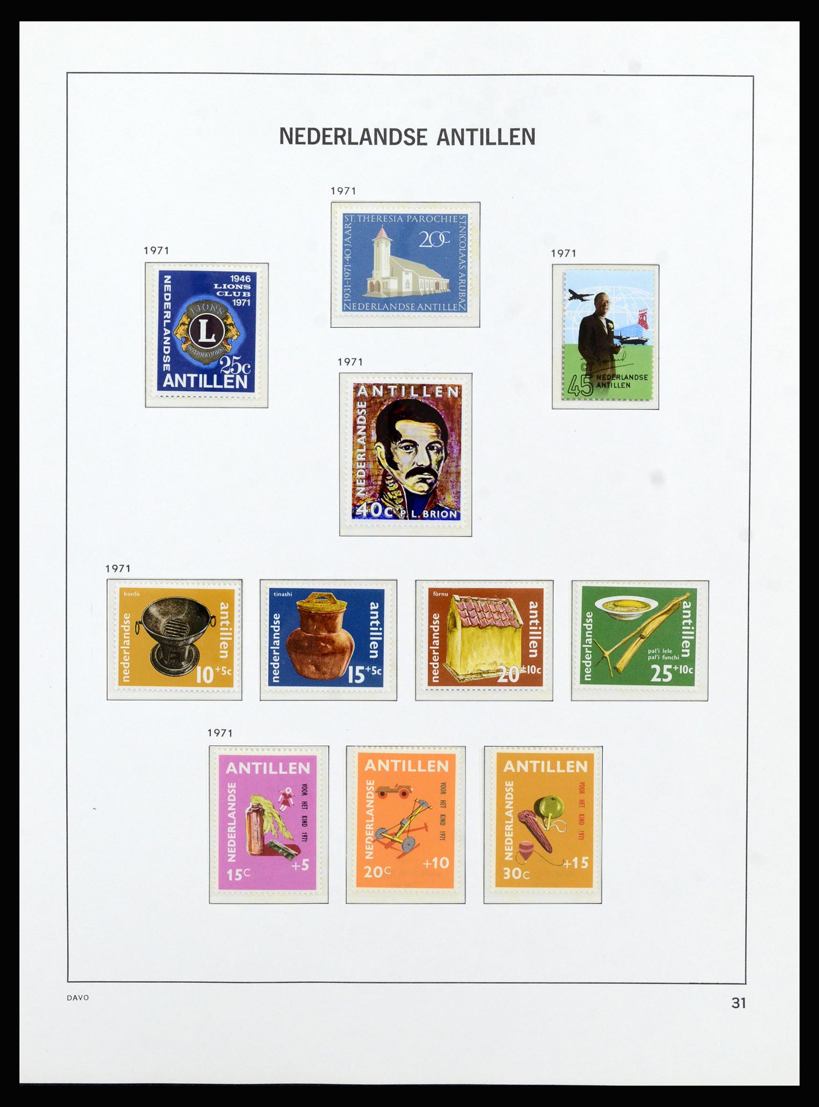 37182 040 - Postzegelverzameling 37182 Curaçao en Nederlandse Antillen 1873-2010.