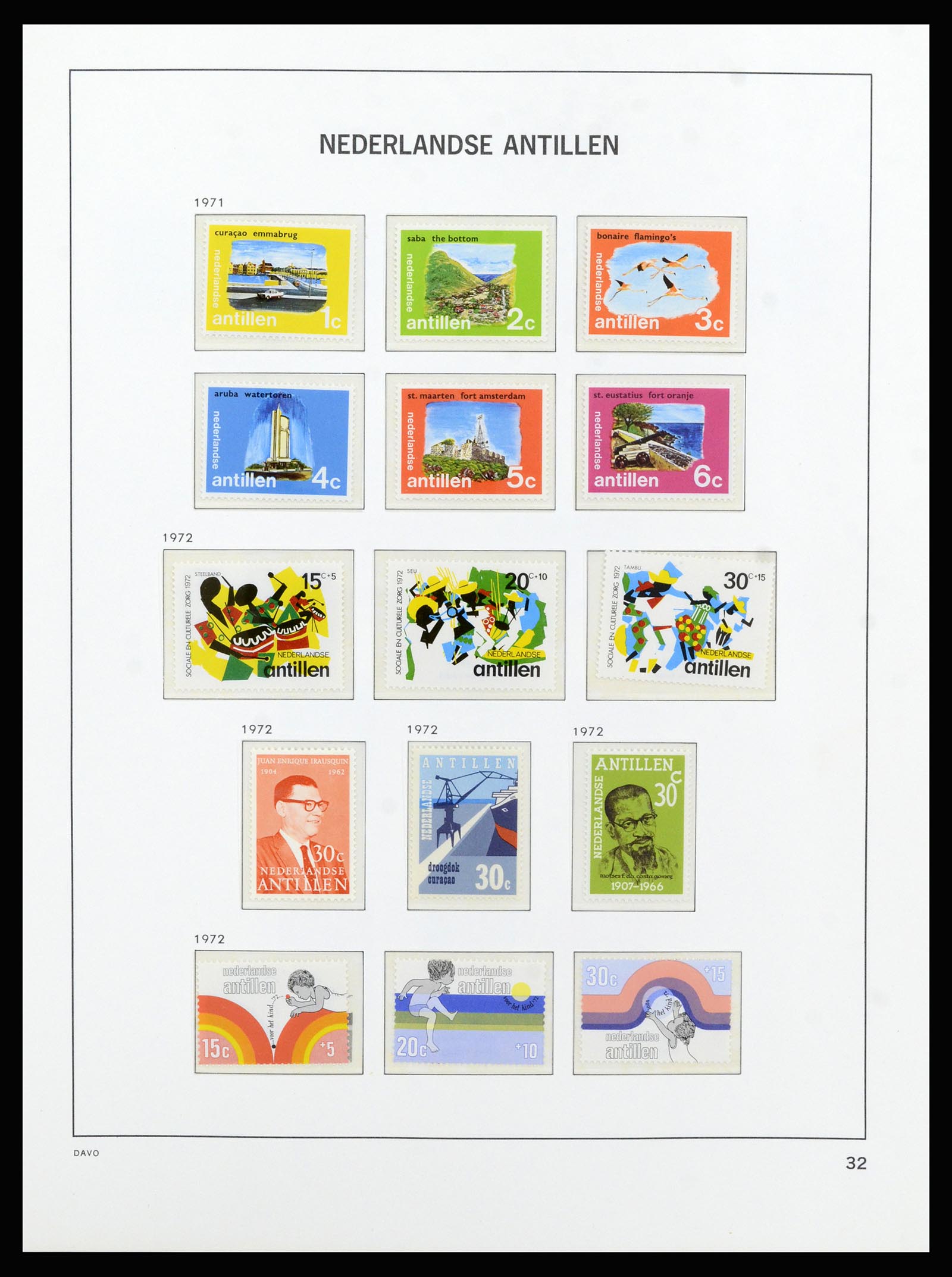 37182 041 - Postzegelverzameling 37182 Curaçao en Nederlandse Antillen 1873-2010.