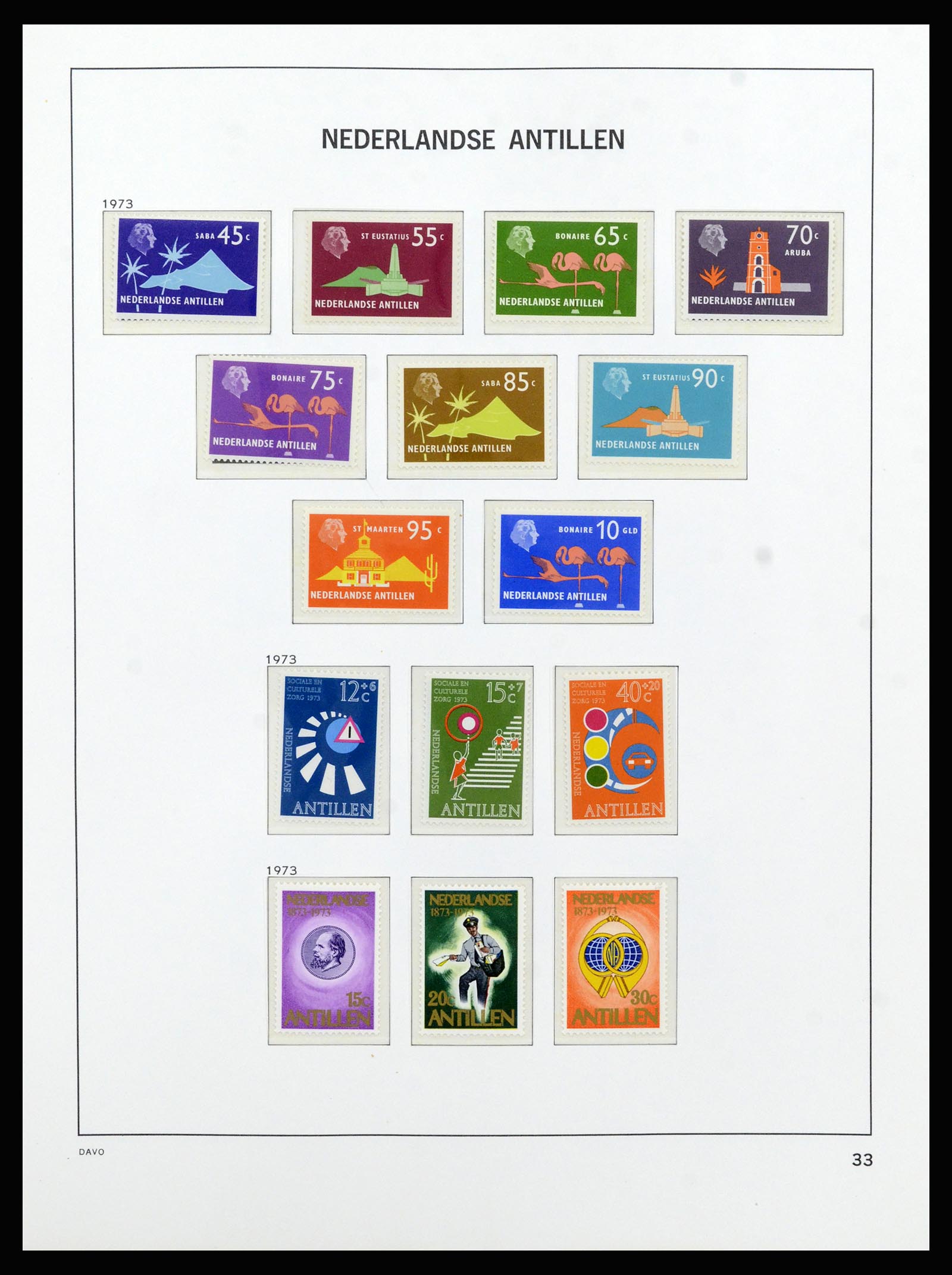 37182 042 - Postzegelverzameling 37182 Curaçao en Nederlandse Antillen 1873-2010.