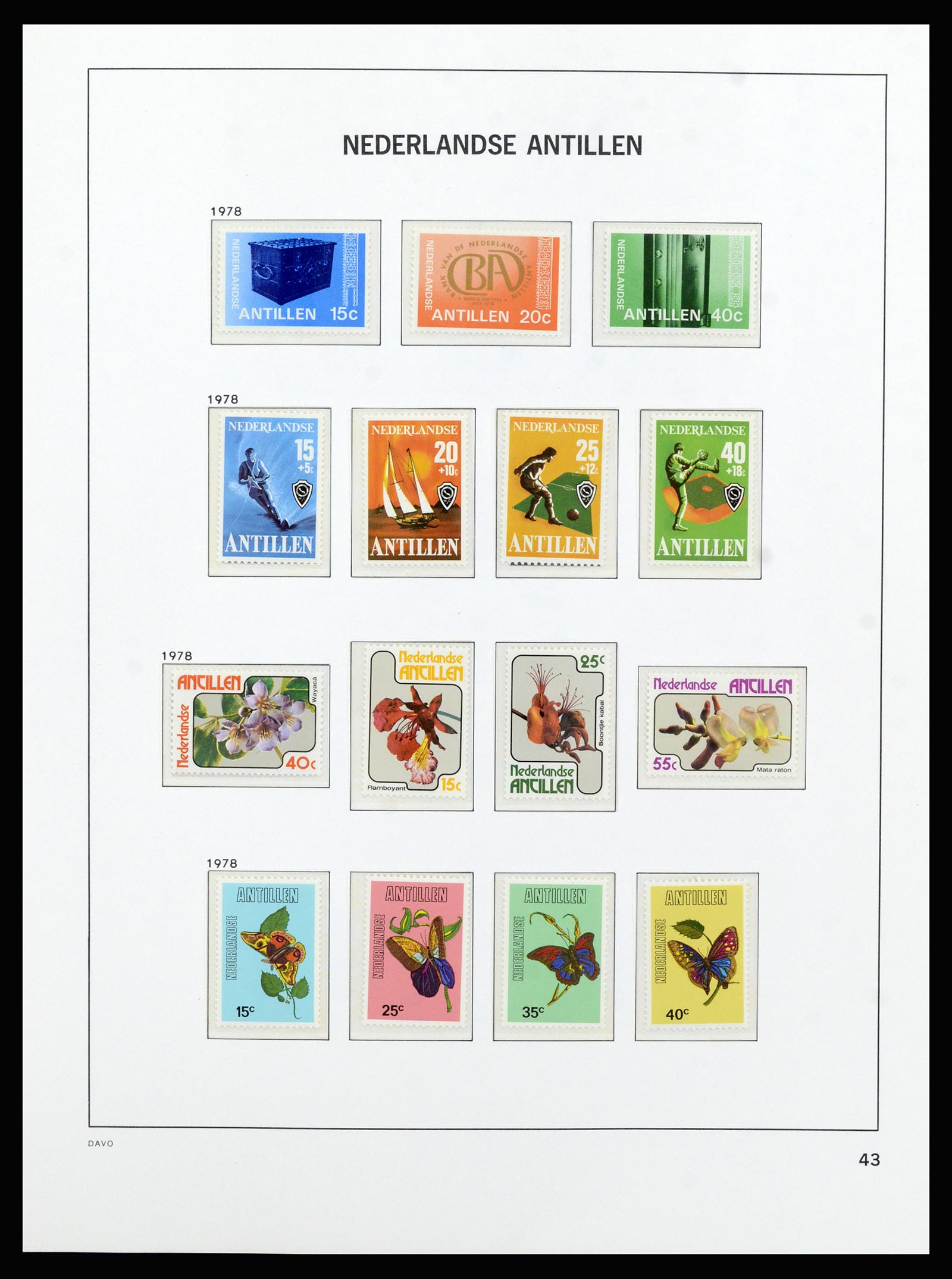 37182 054 - Postzegelverzameling 37182 Curaçao en Nederlandse Antillen 1873-2010.